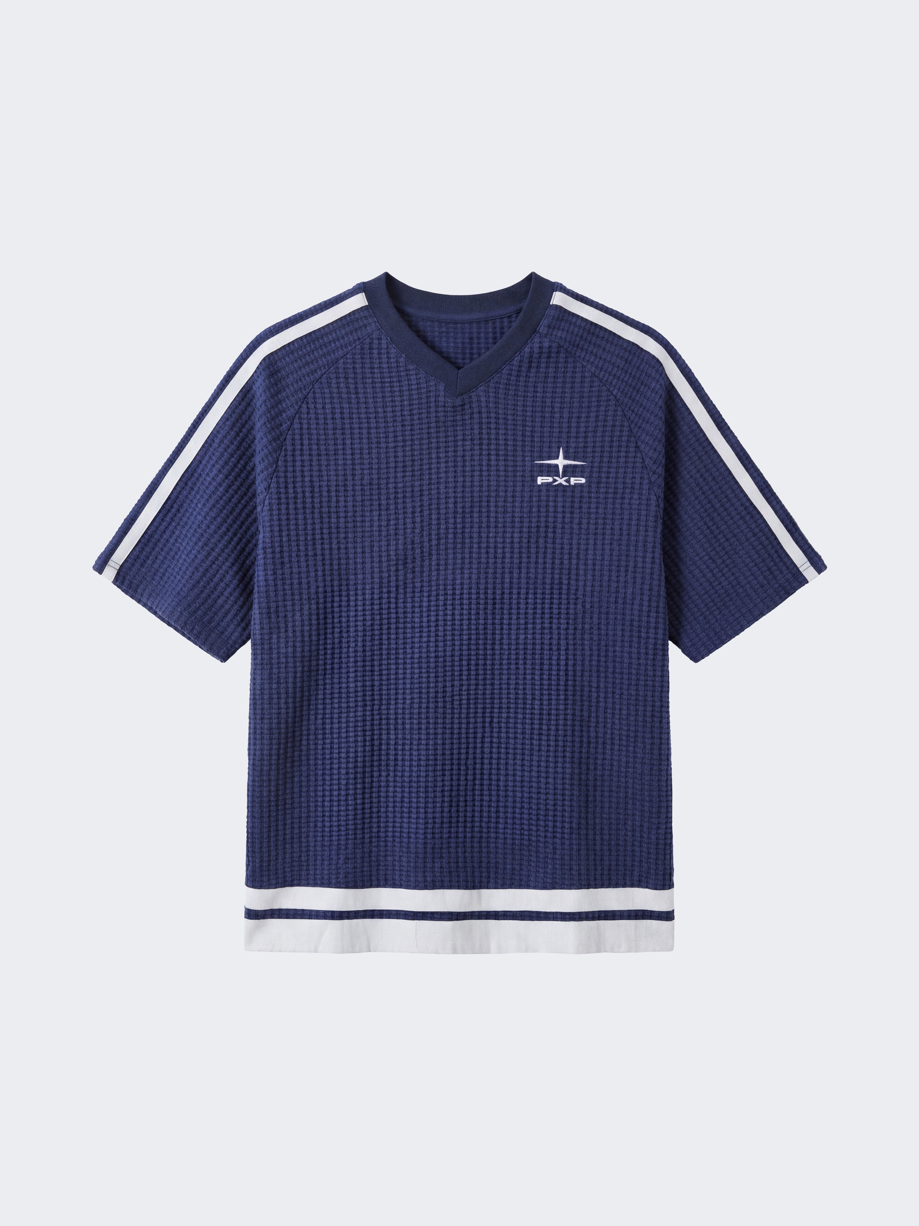 T-shirt en maille à col V-6