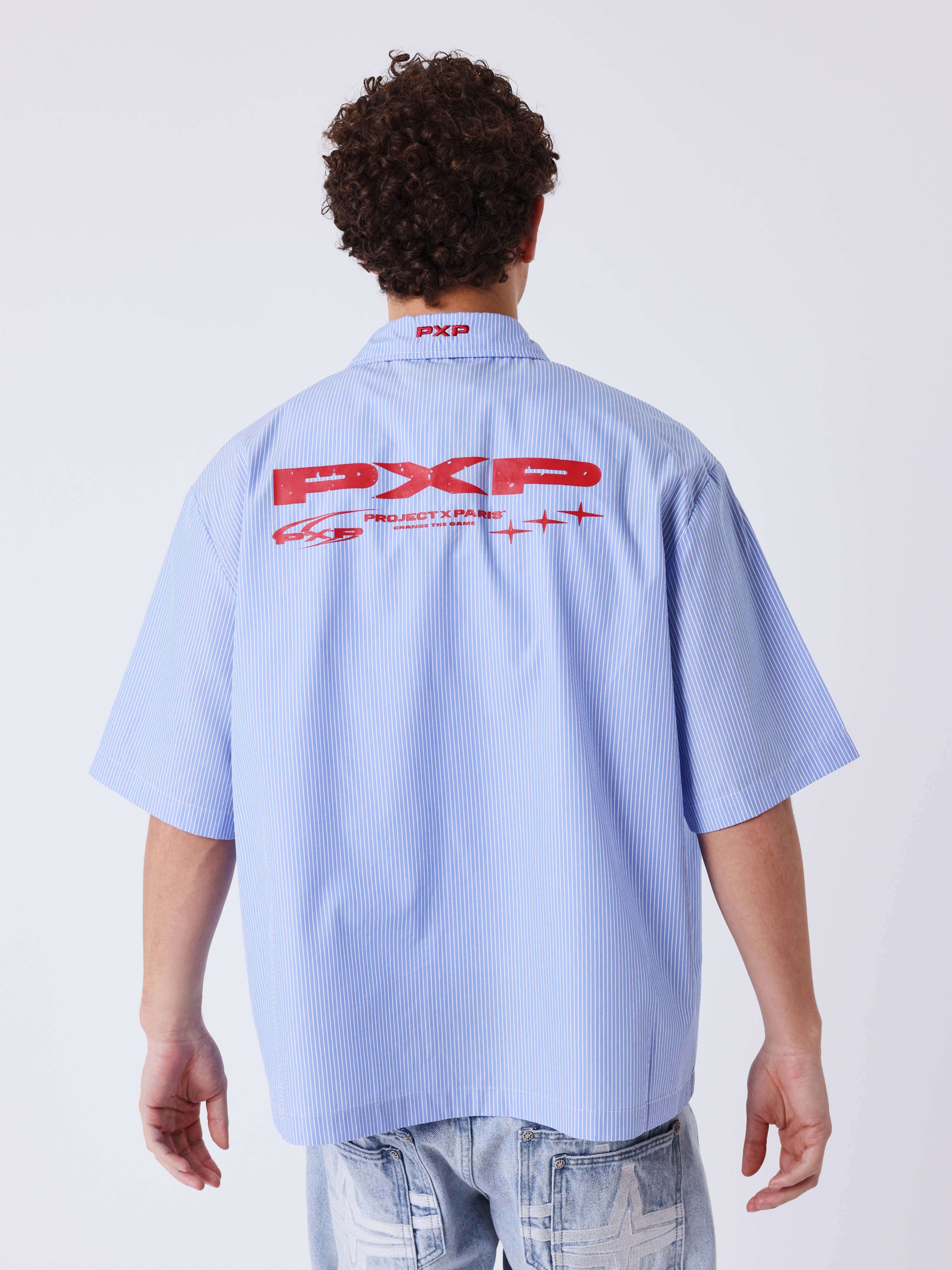 Camicia a righe a maniche corte-2