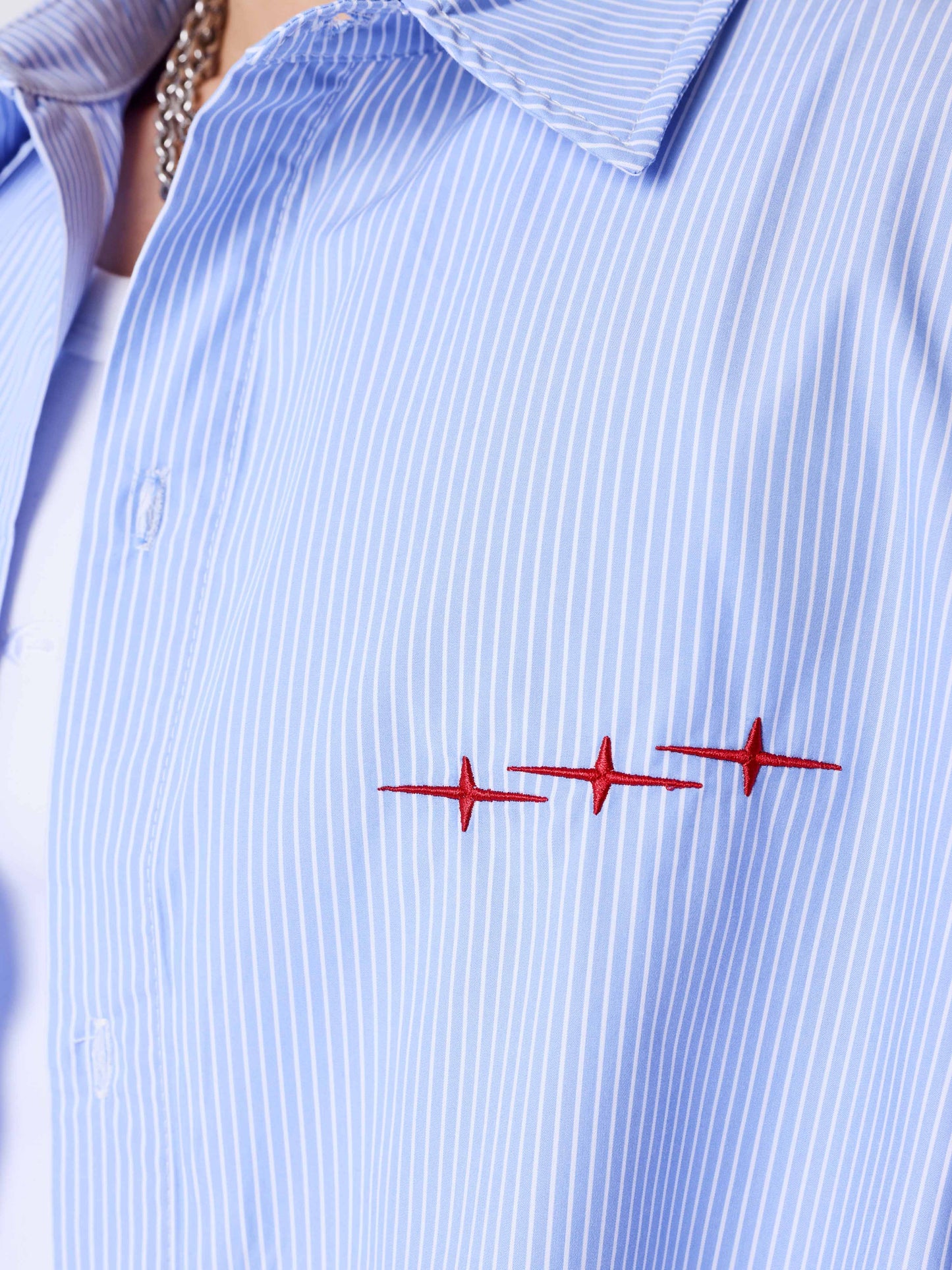 Camicia a righe a maniche corte