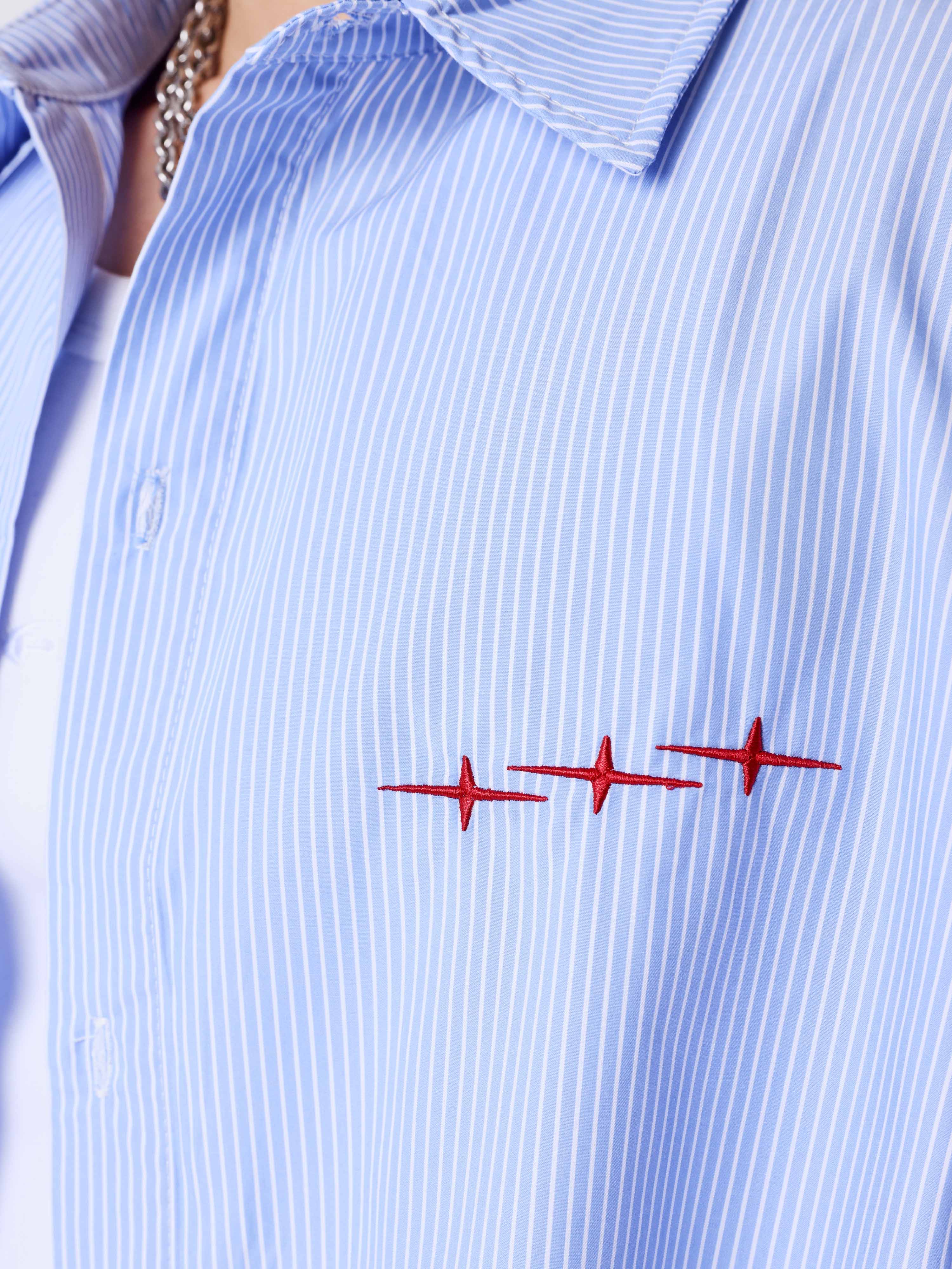 Camicia a righe a maniche corte-4