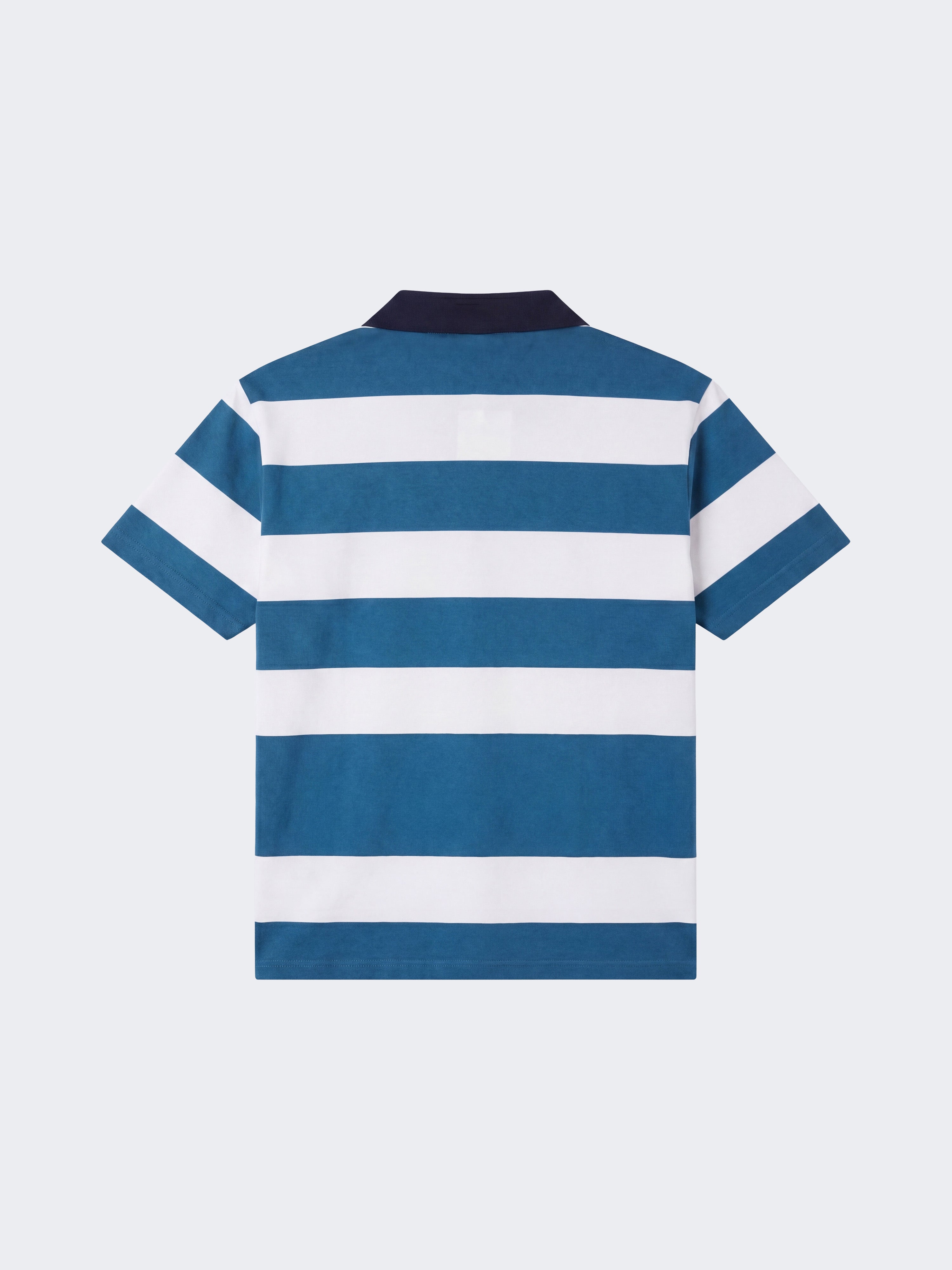 Polo med stribet mønster og logo-8