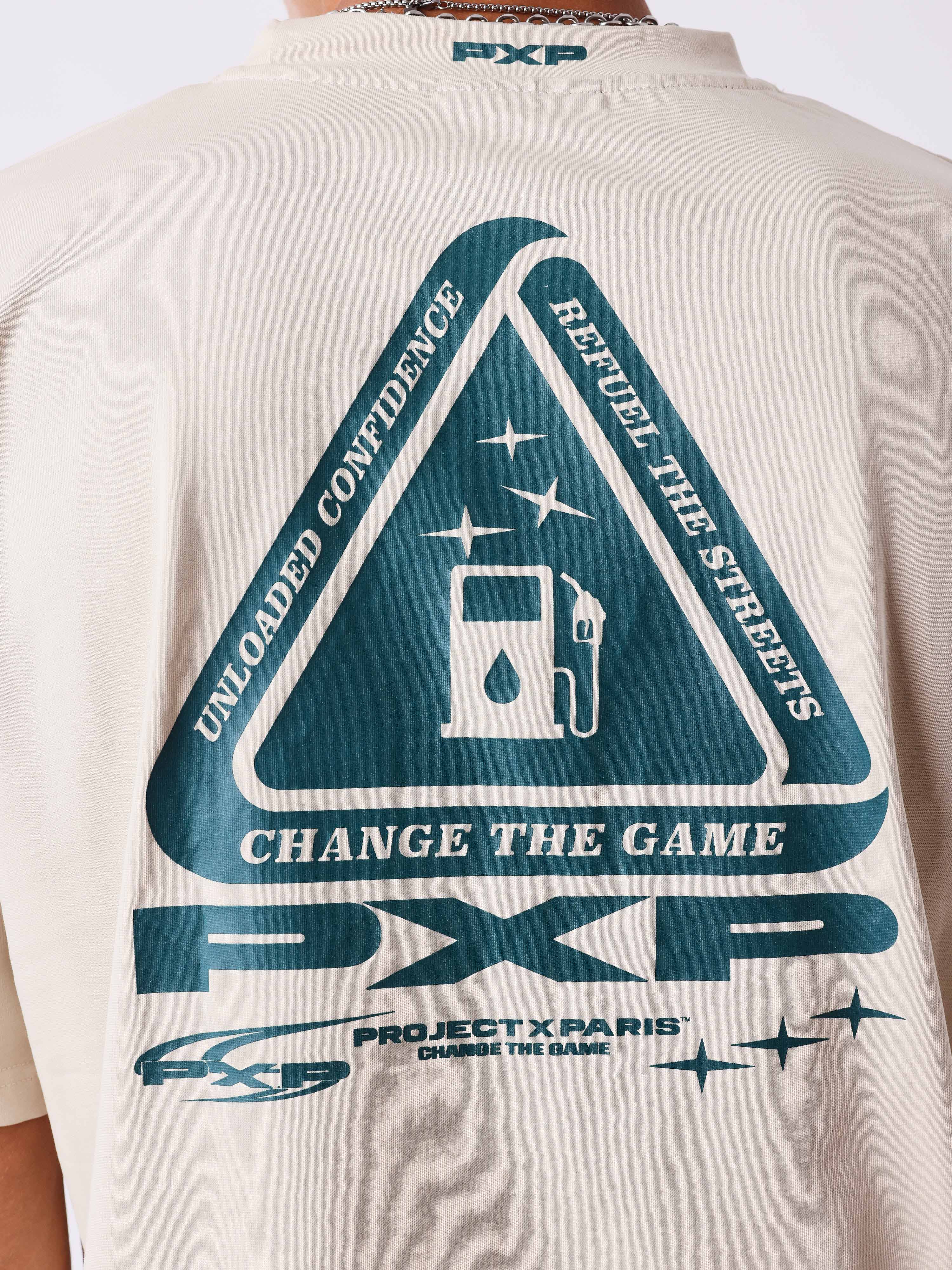 T-shirt manches courtes imprimé devant et dos-4