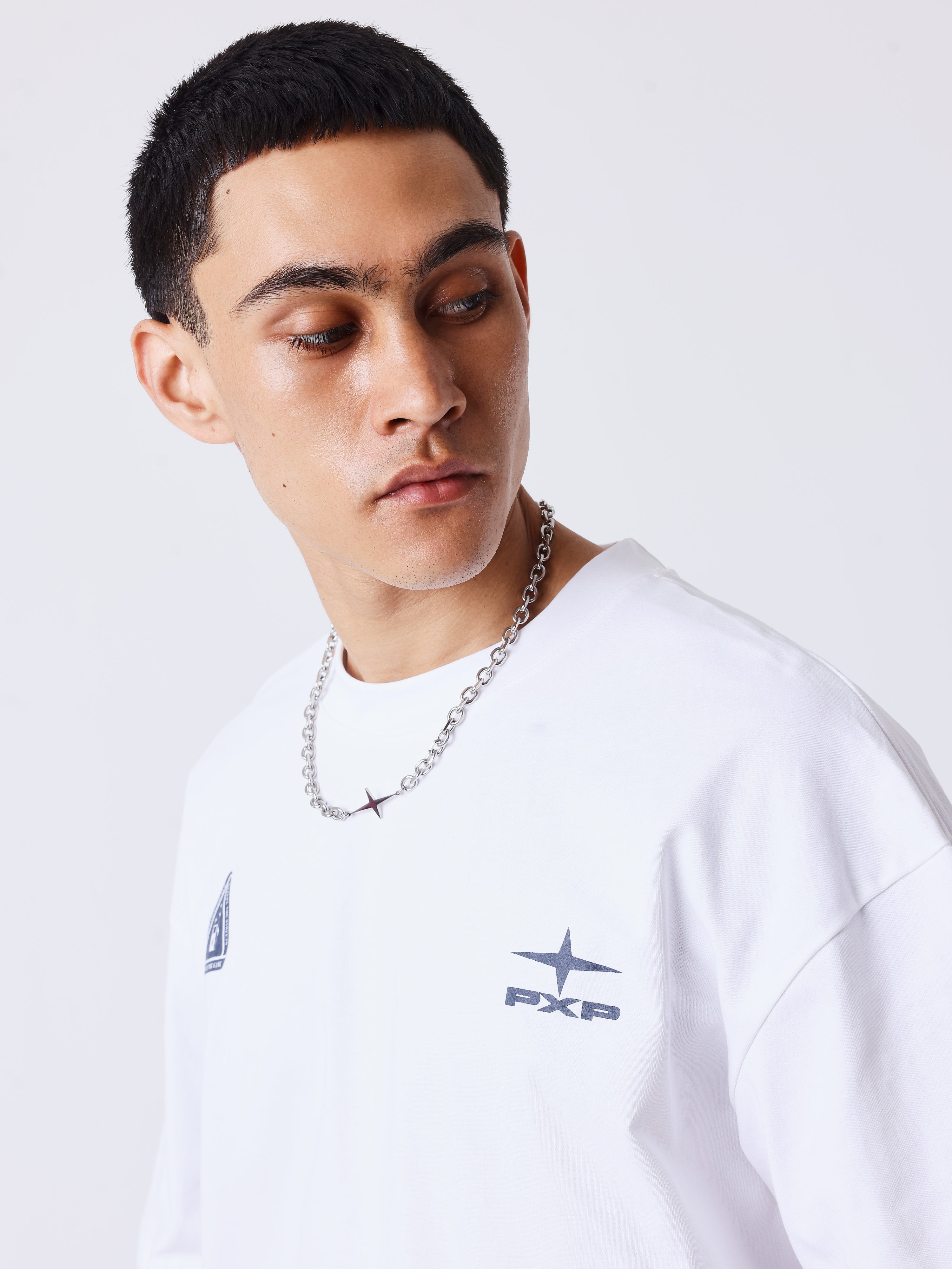 Camiseta de manga corta con estampado delante y detrás-3