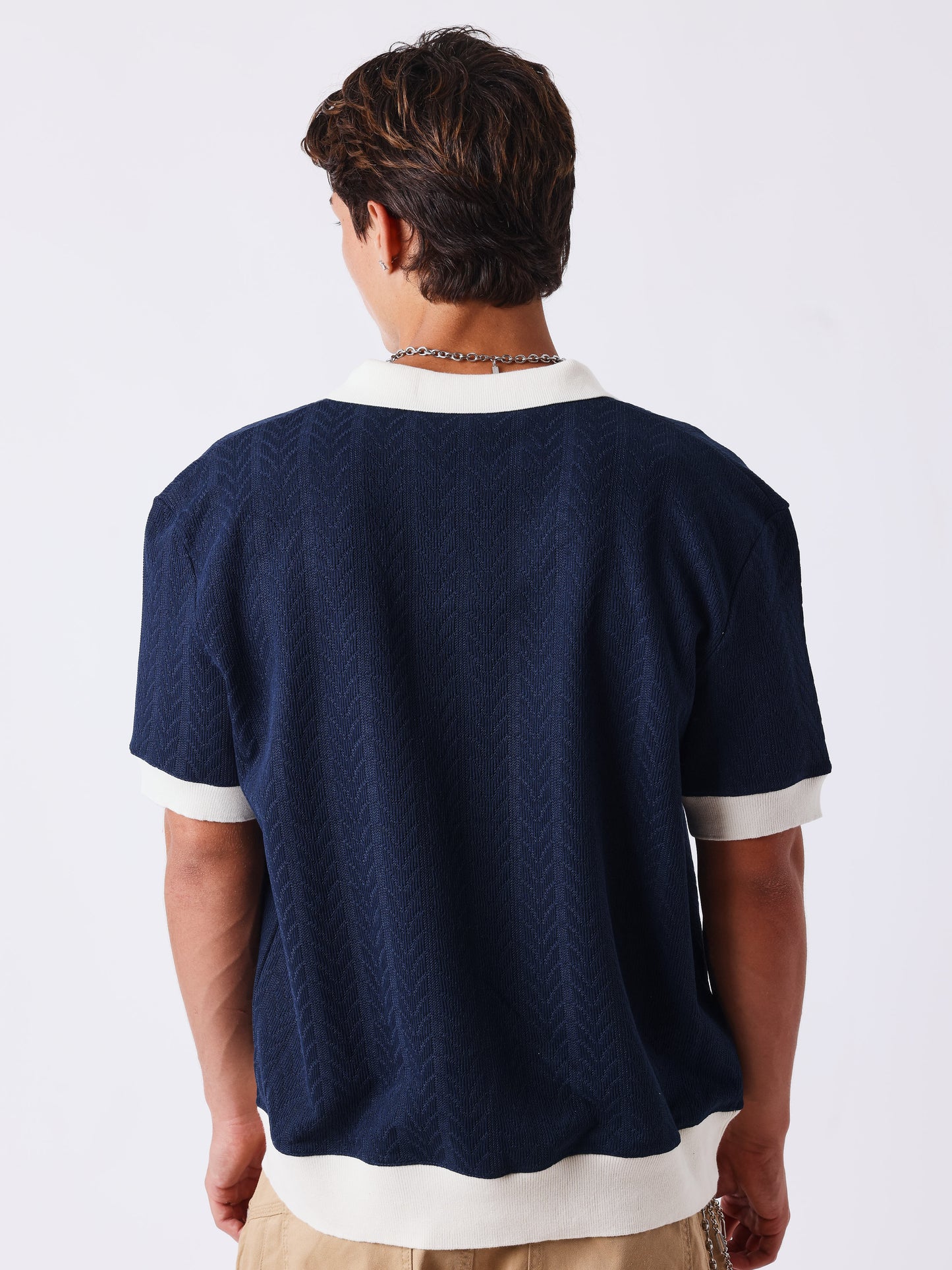 Polo en maille à manches courtes