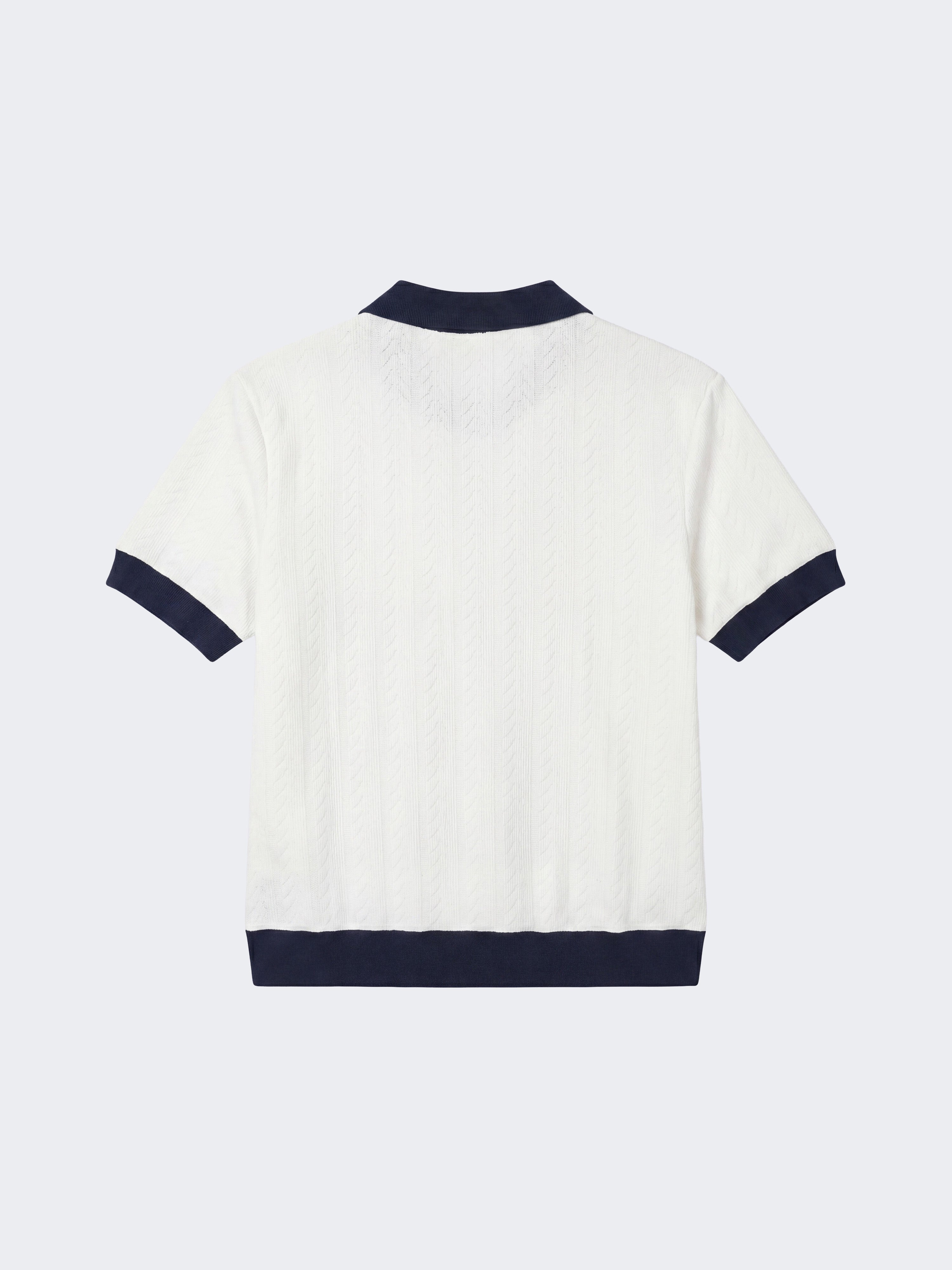 Korte mouwen gebreide polo-7