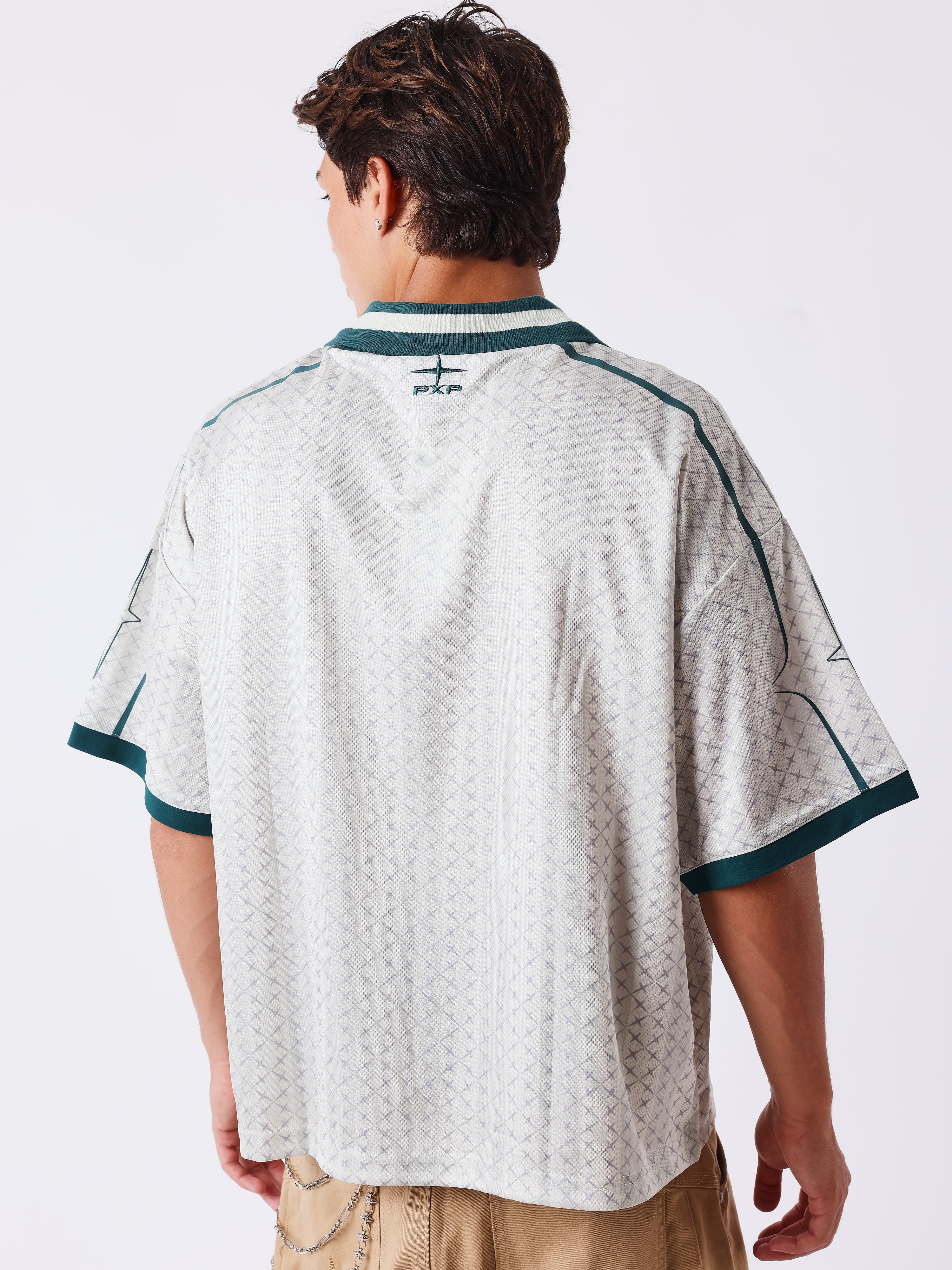 Revolt Trikot mit gestreiftem Muster und aufgedruckten Logos-3