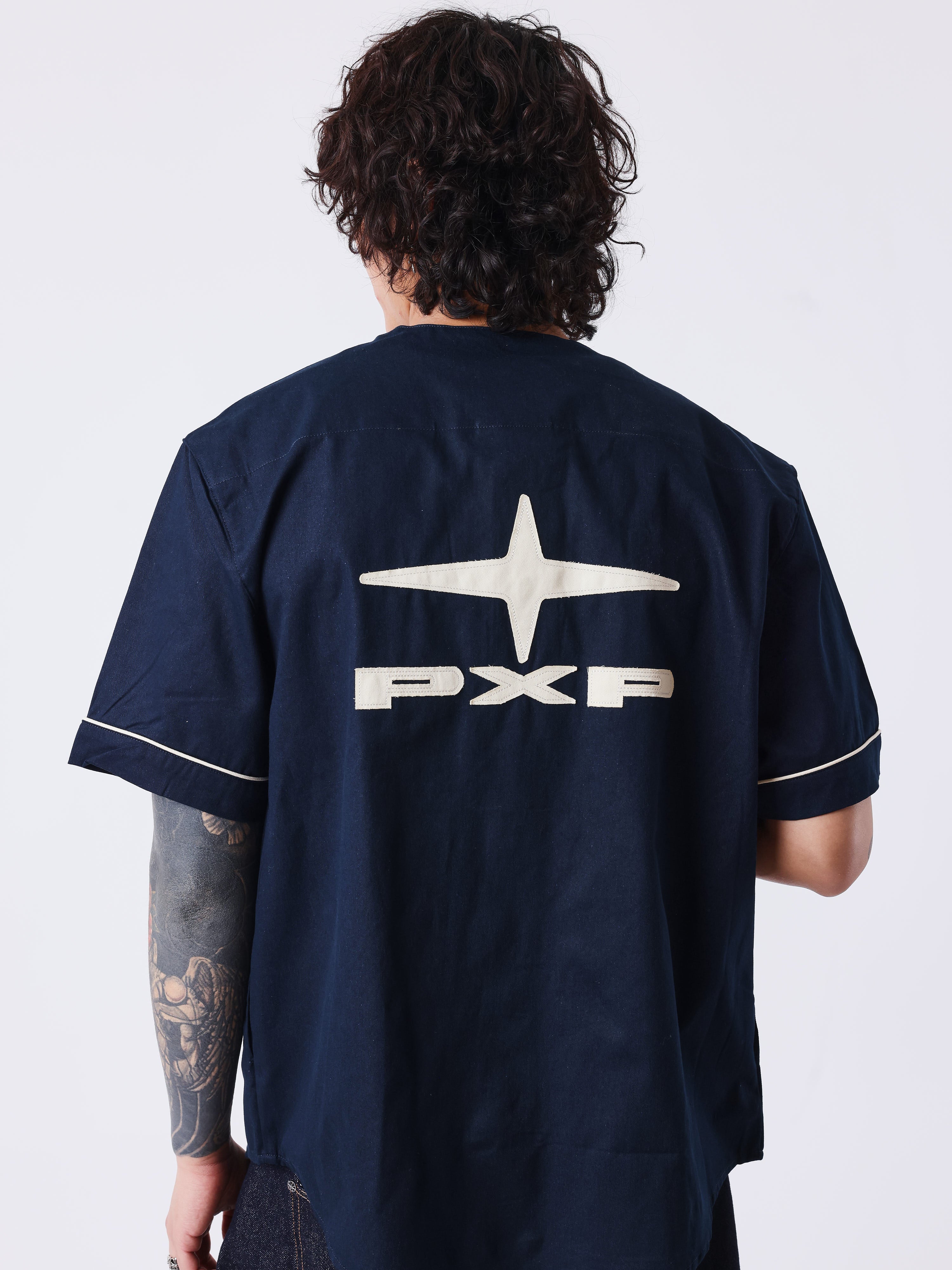 Camicia stile baseball con logo sul retro-2