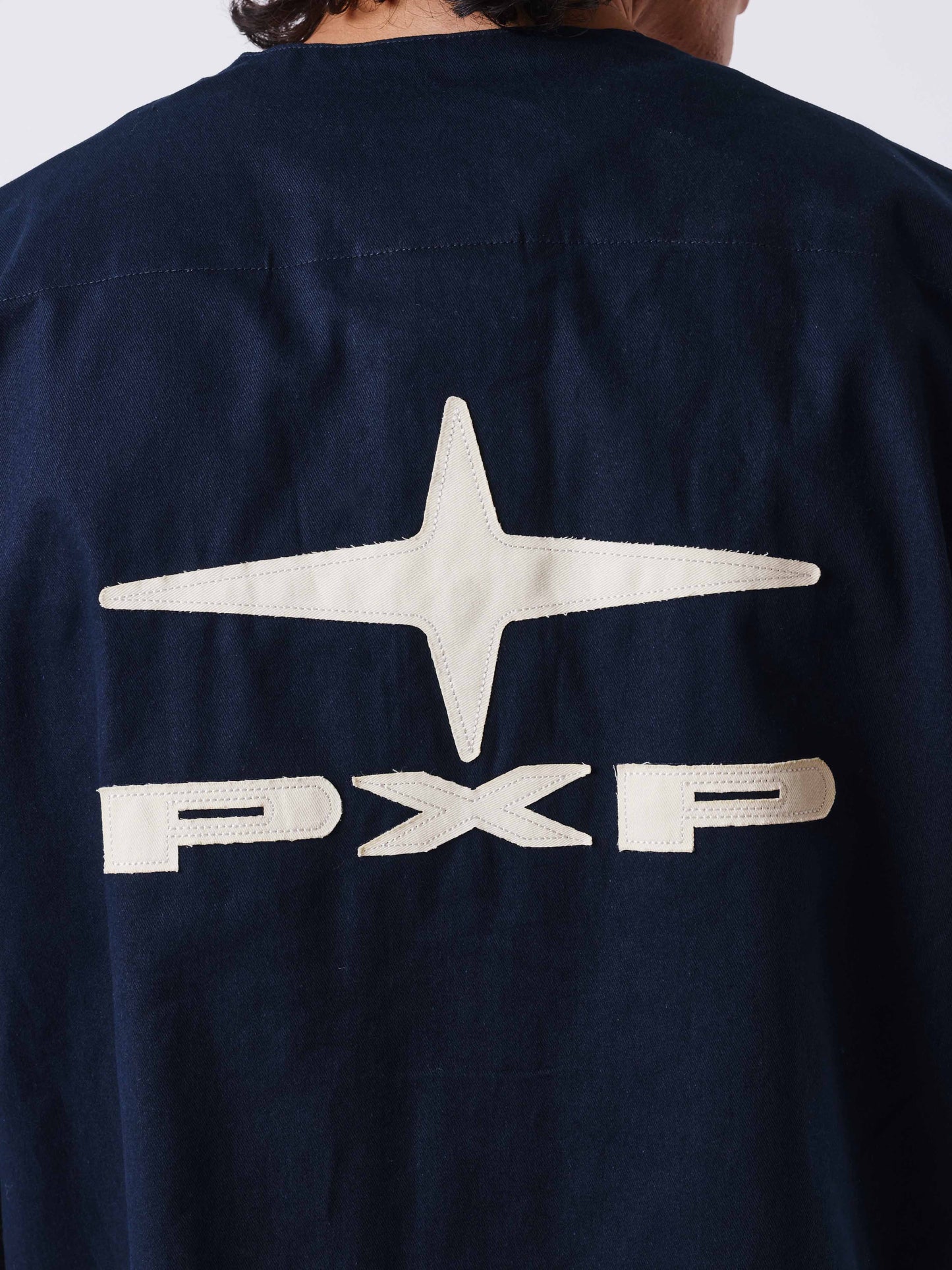 Camicia stile baseball con logo sul retro