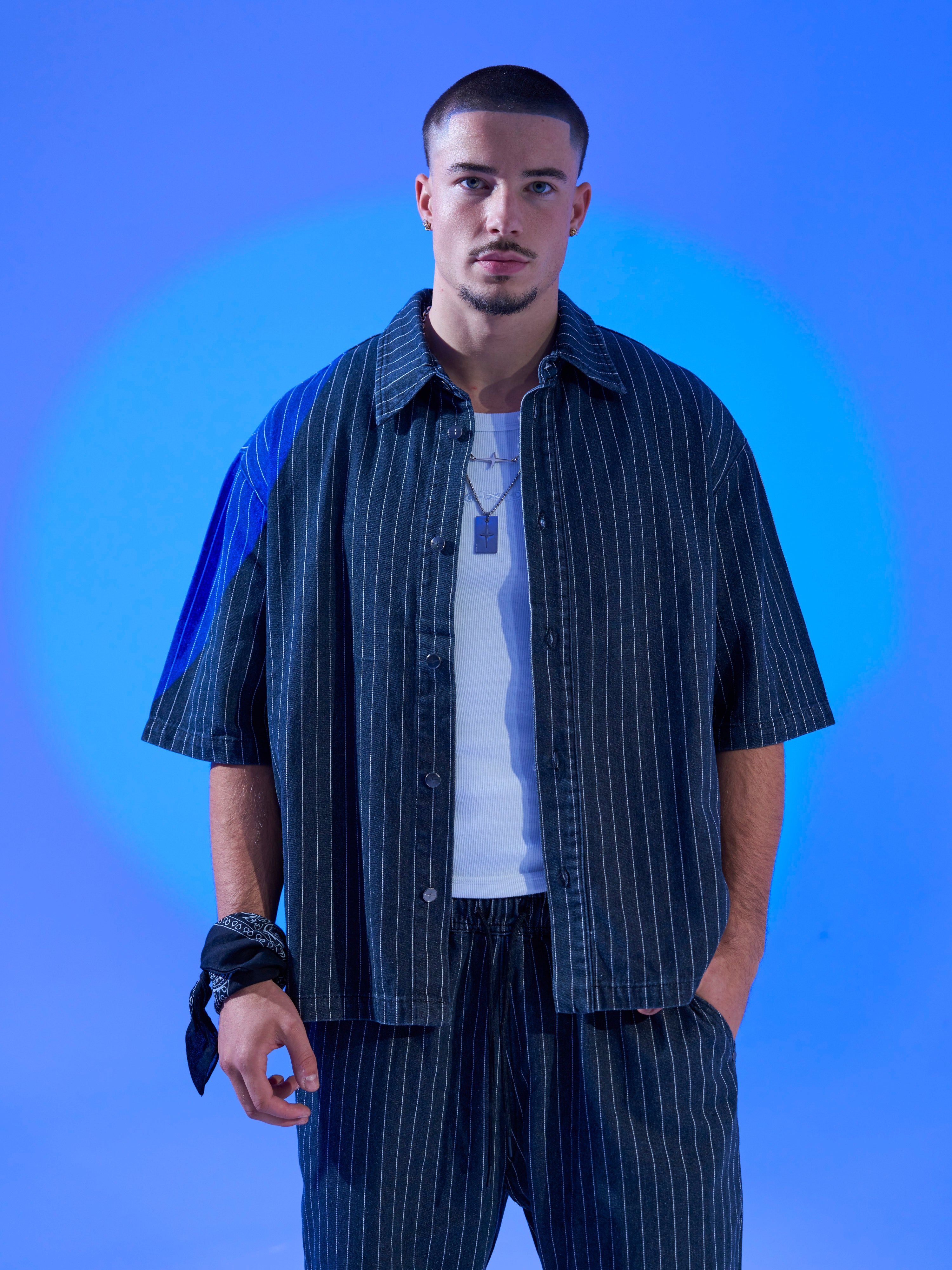 Camicia a righe Relax-1