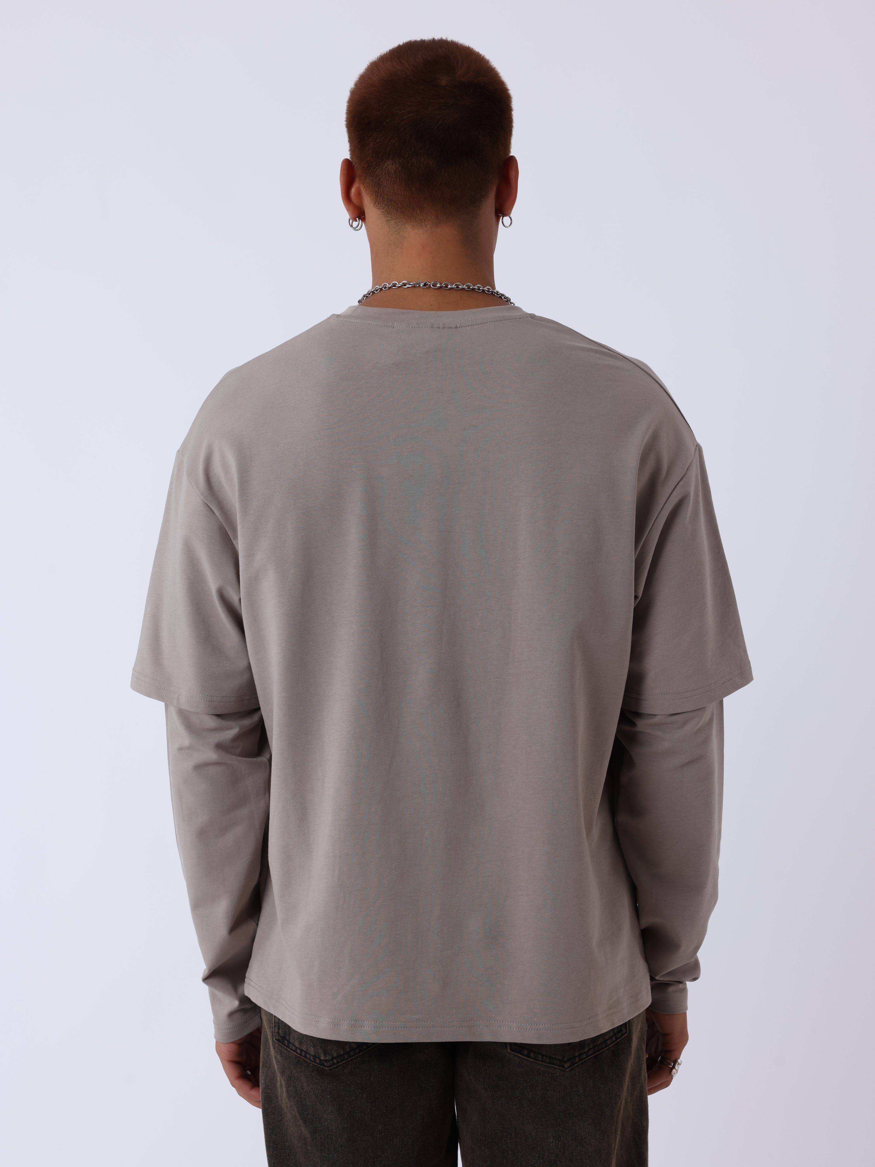 Long sleeve Overlay T-shirt-2