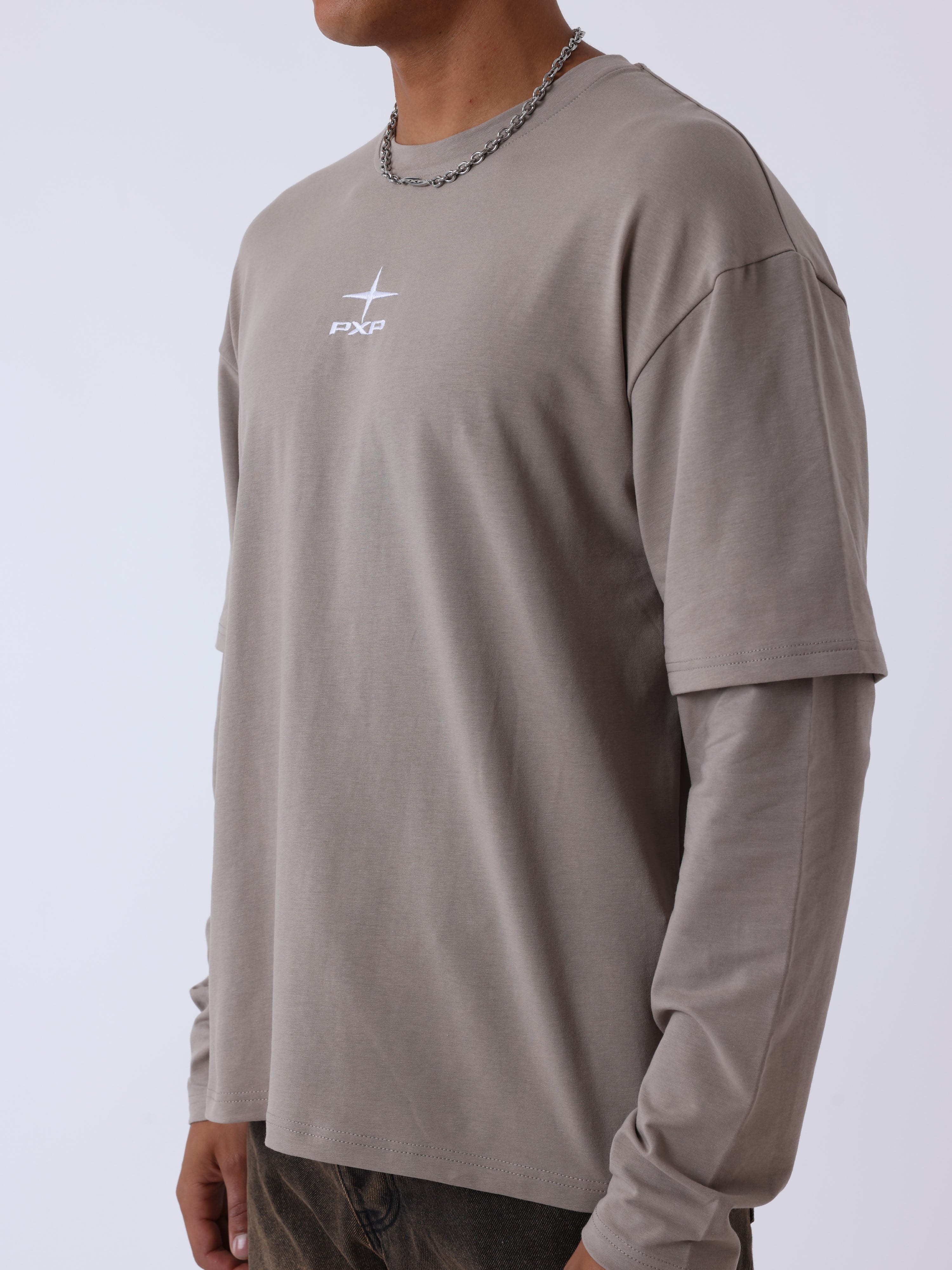 Long sleeve Overlay T-shirt-3
