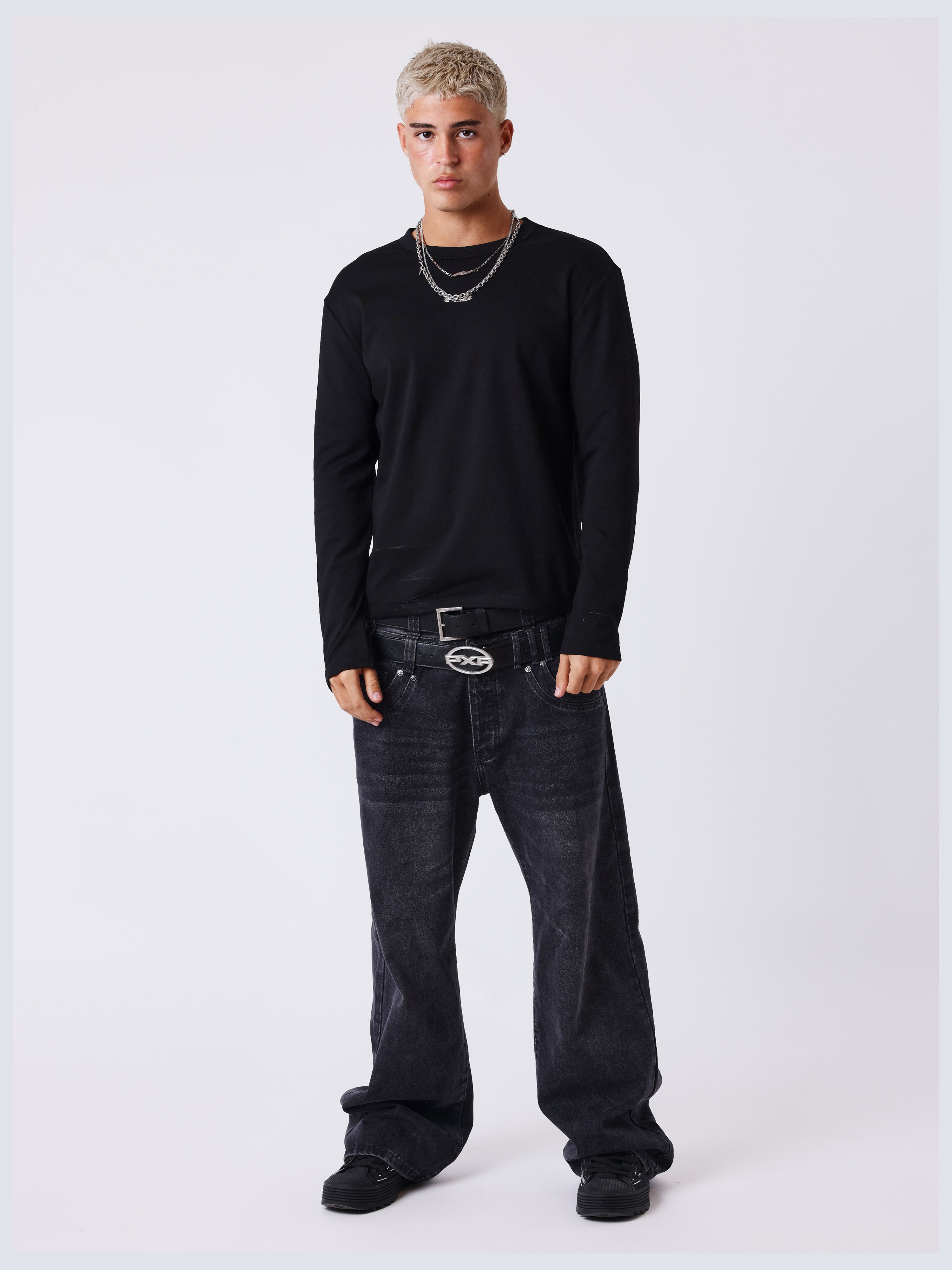 Long sleeve destroyed T-shirt-5