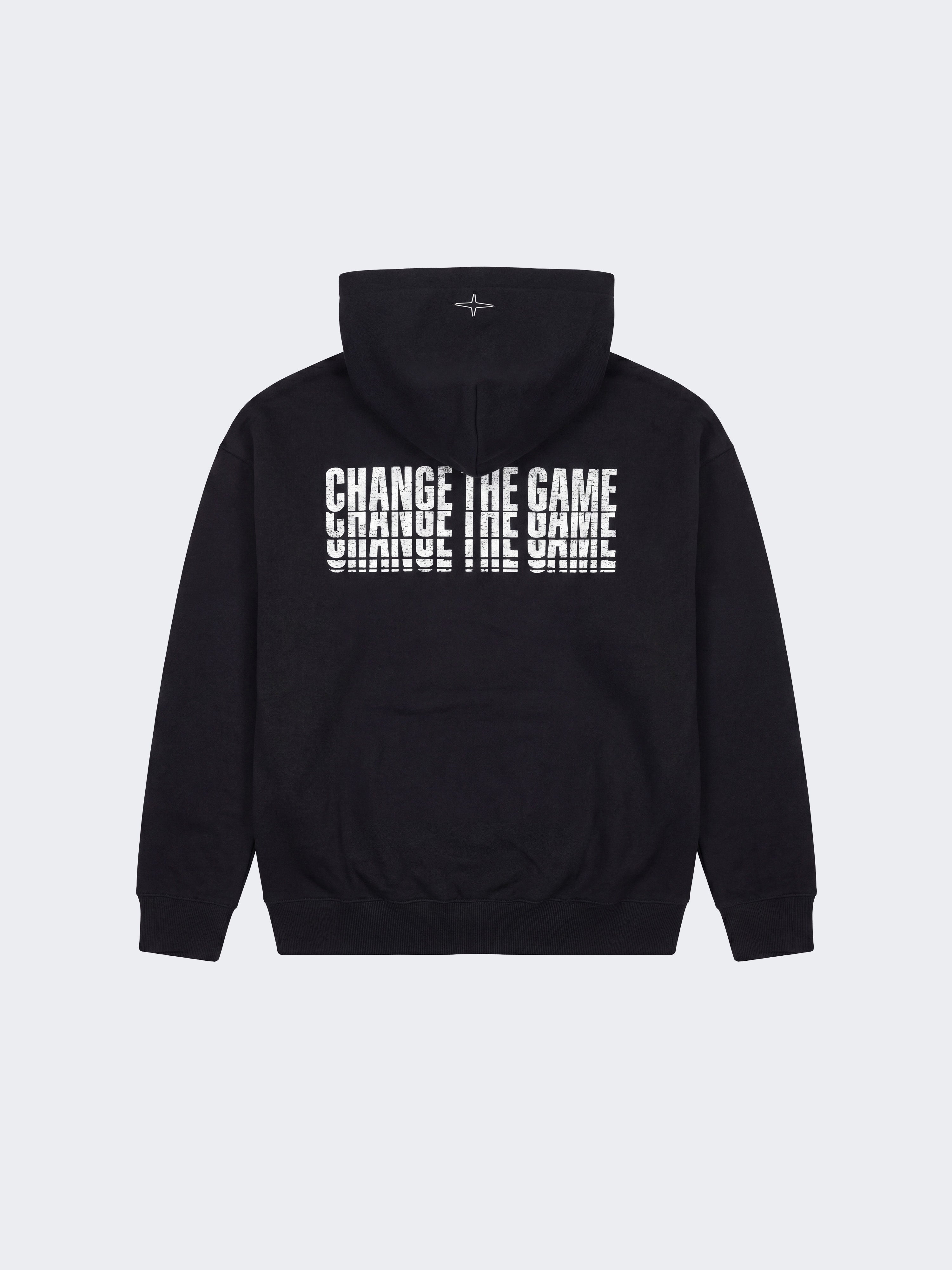 Sweat à capuche imprimé au dos-7