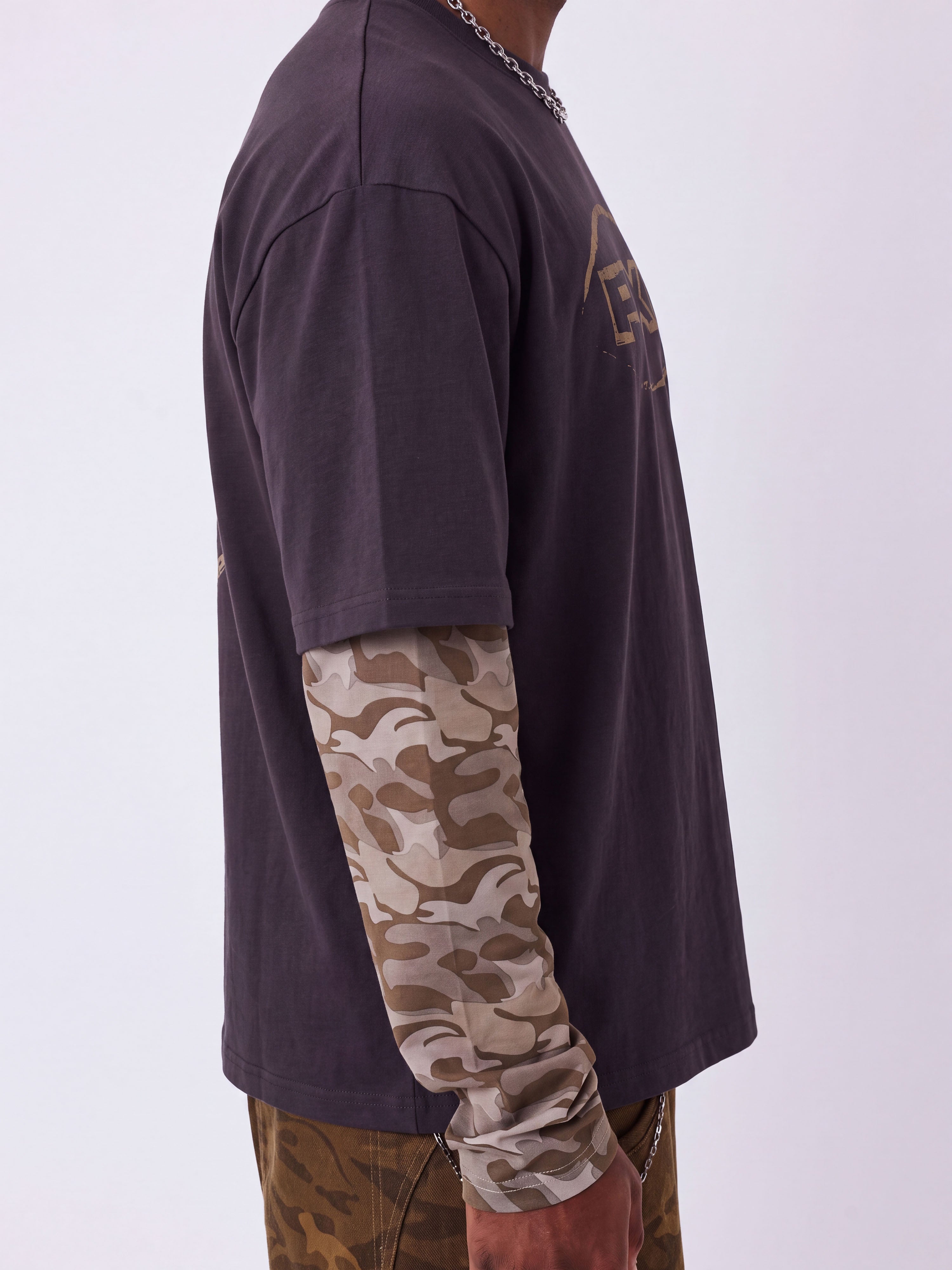 T-shirt met dubbele mouw Forest-8