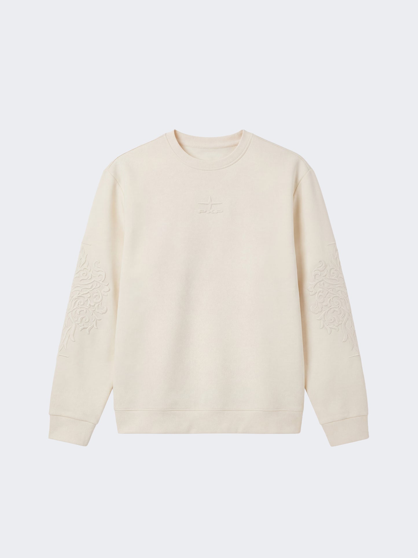 Sweat col rond embossé