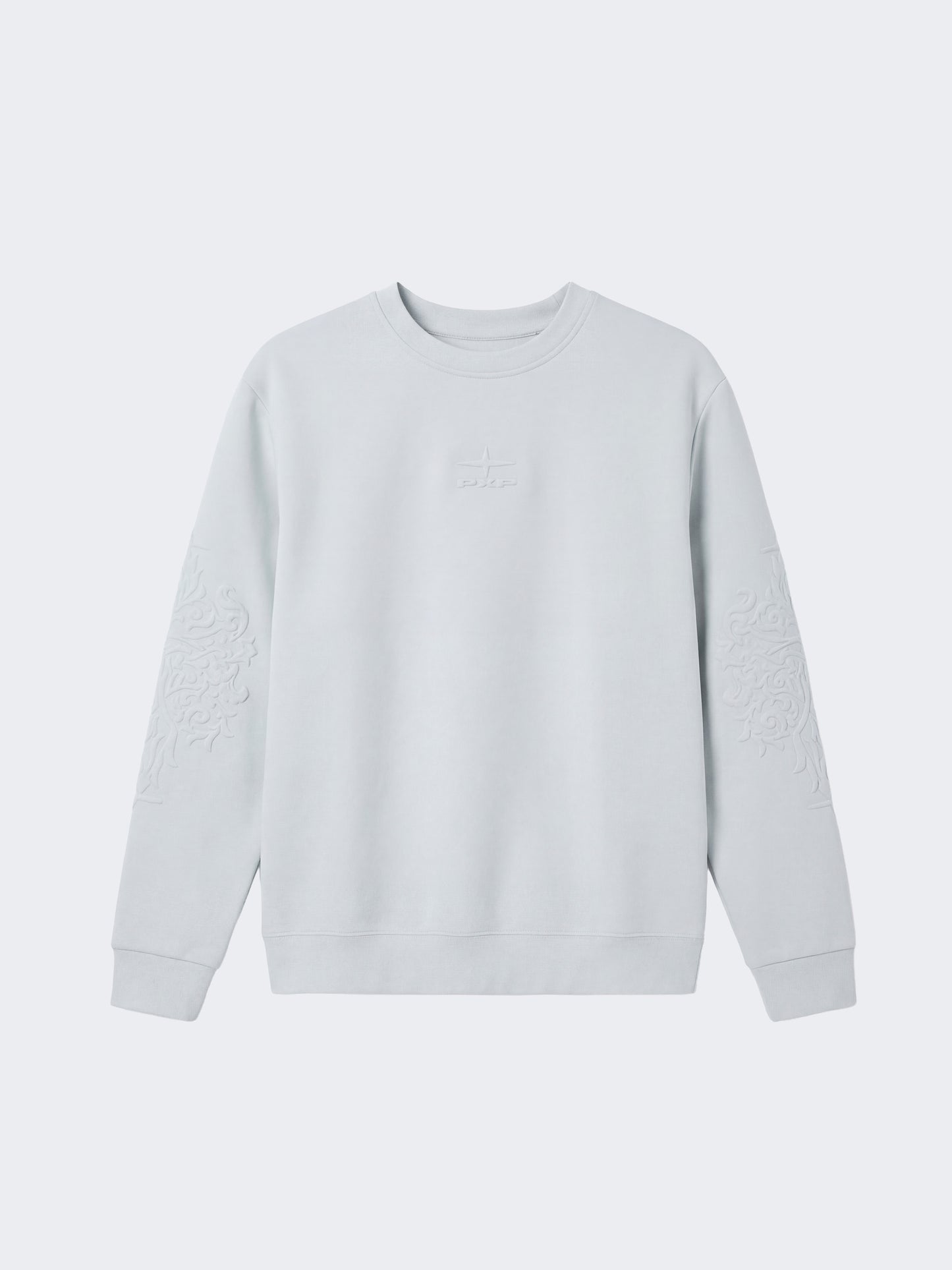 Ronde hals sweater met reliëf