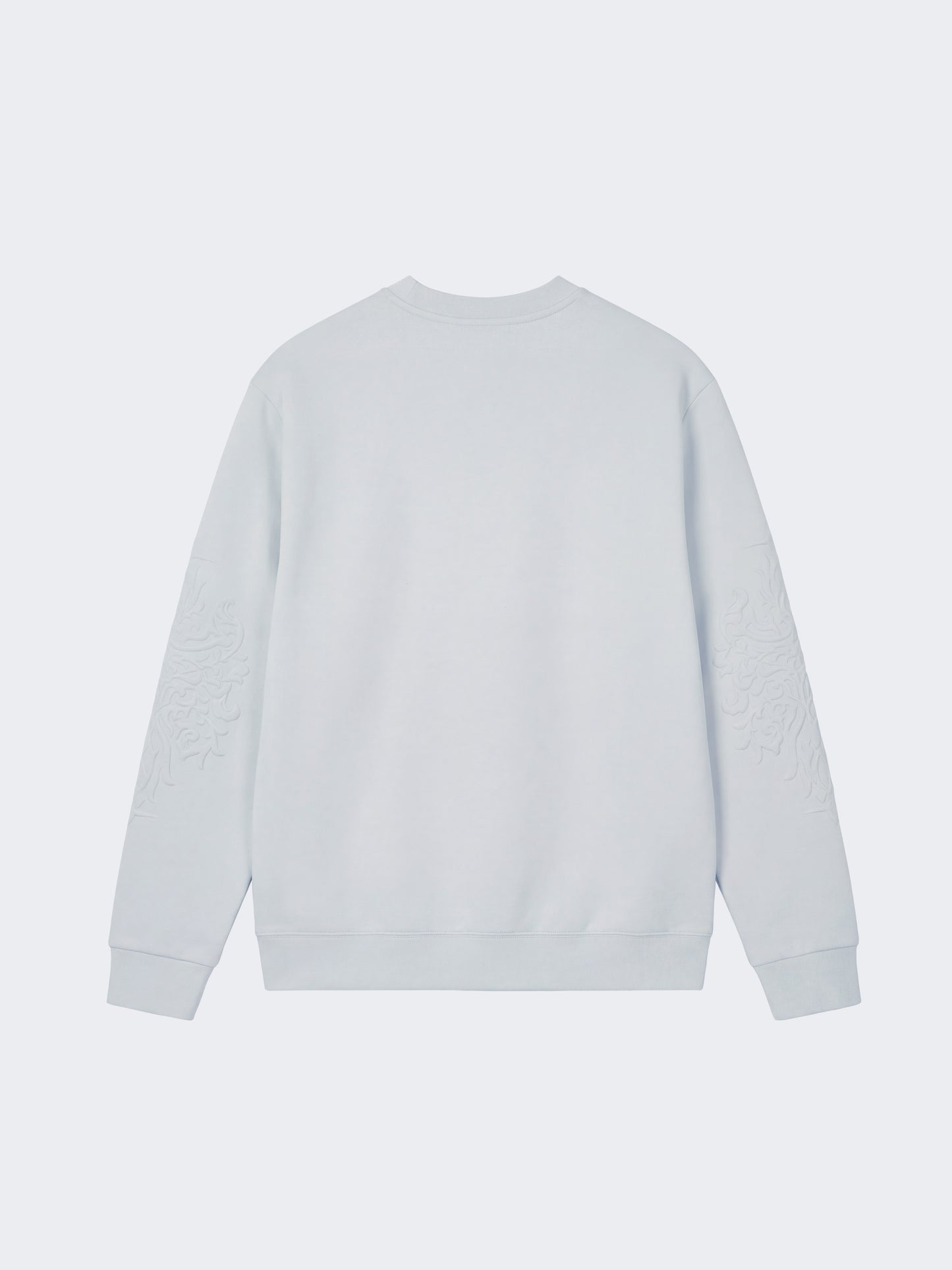 Ronde hals sweater met reliëf