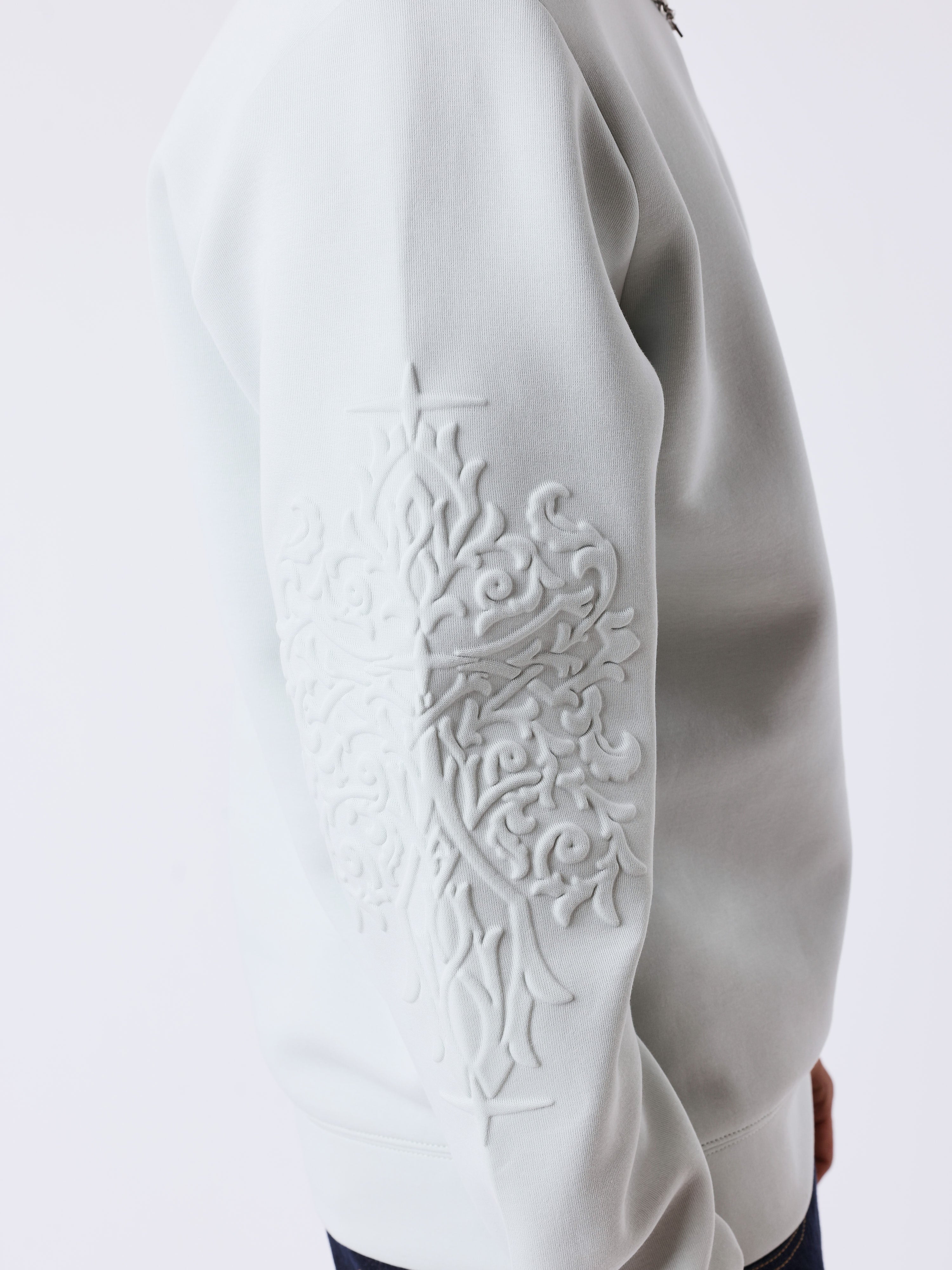 Ronde hals sweater met reliëf-3