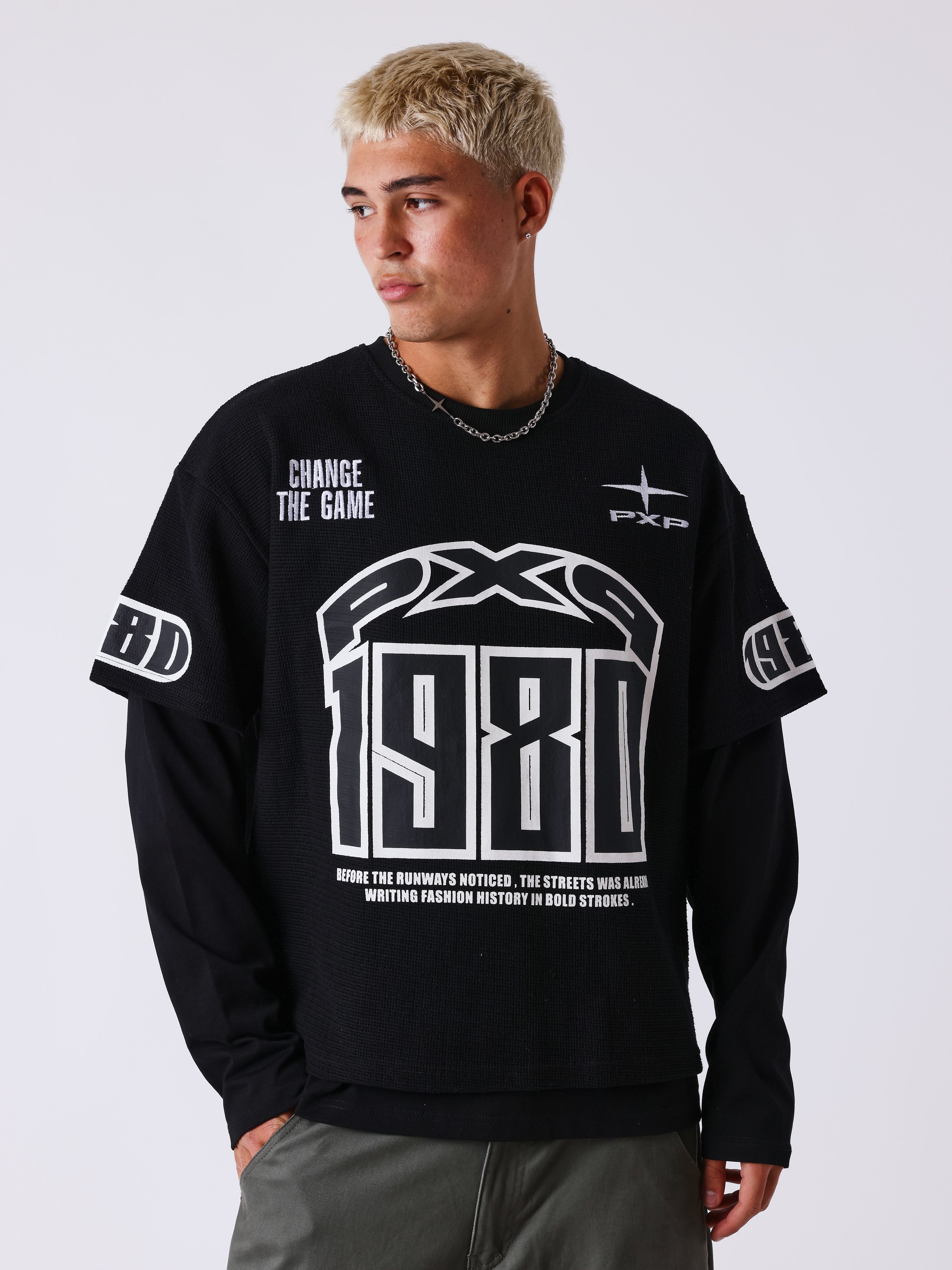 T-Shirt mit Lagenlook Matchday-1