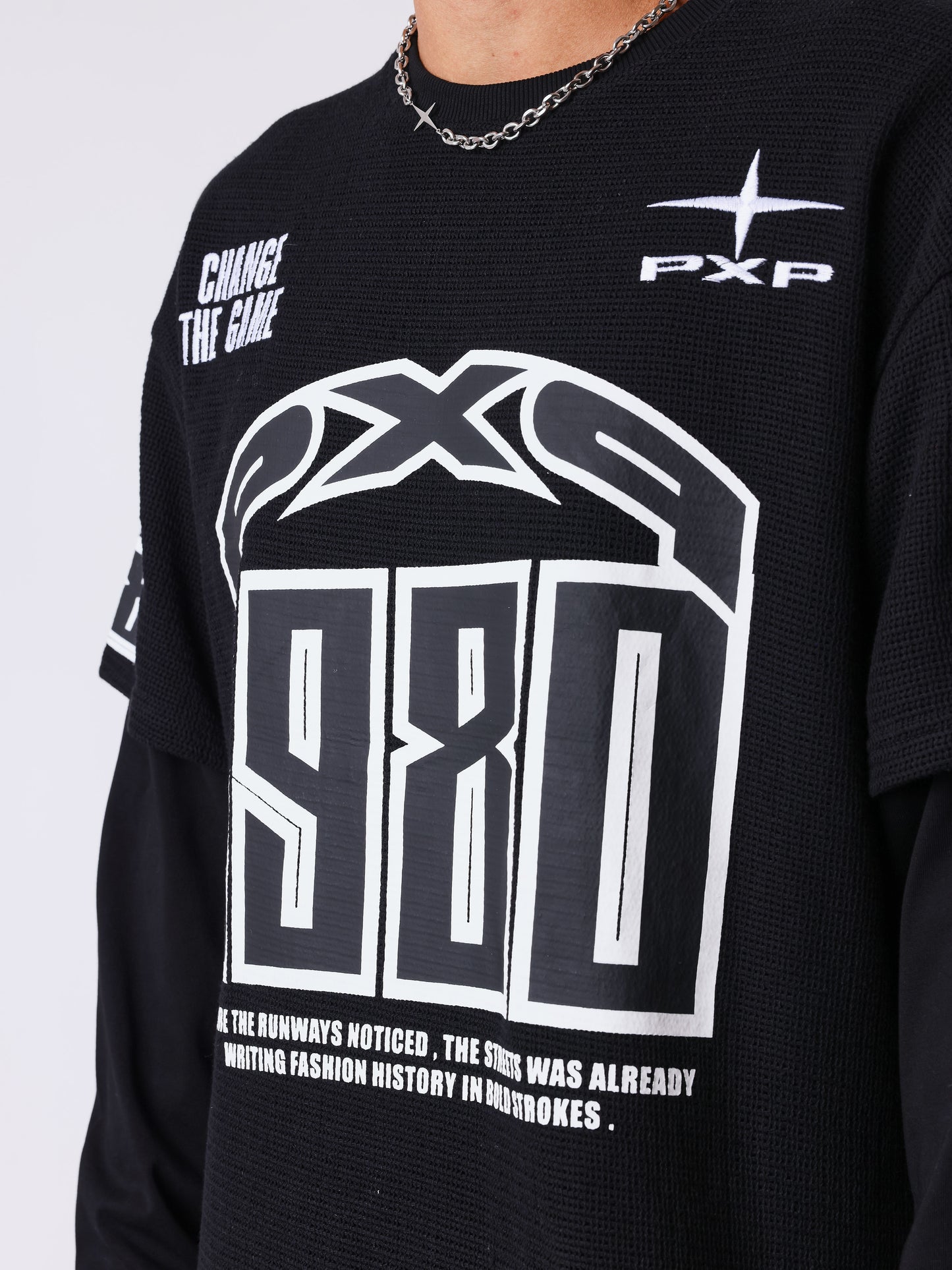 T-Shirt mit Lagenlook Matchday