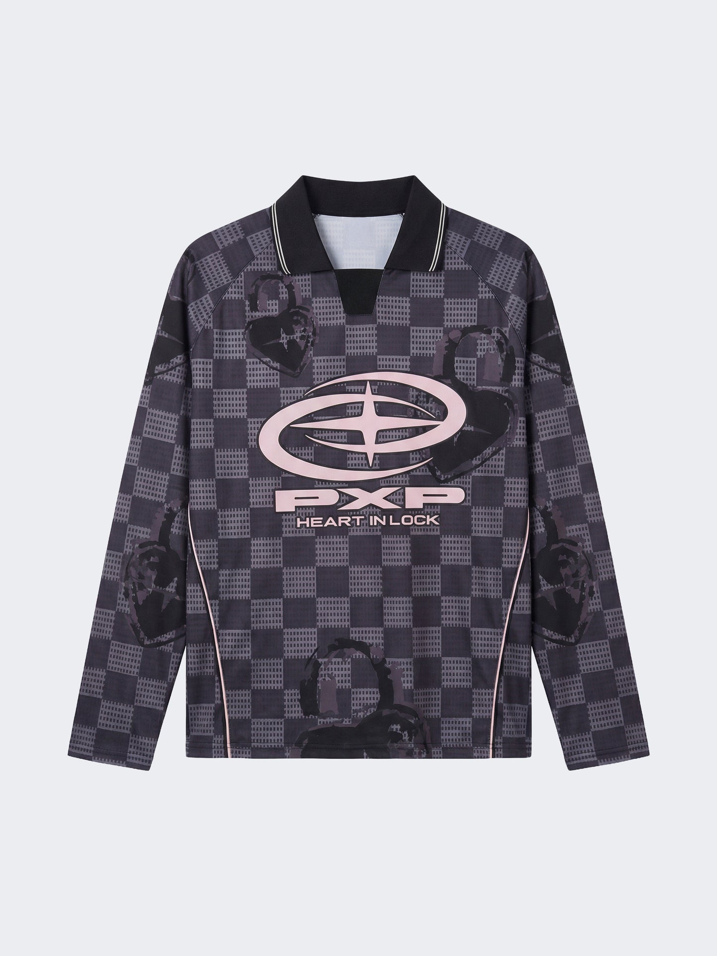 Maillot manches longues à col polo Love story