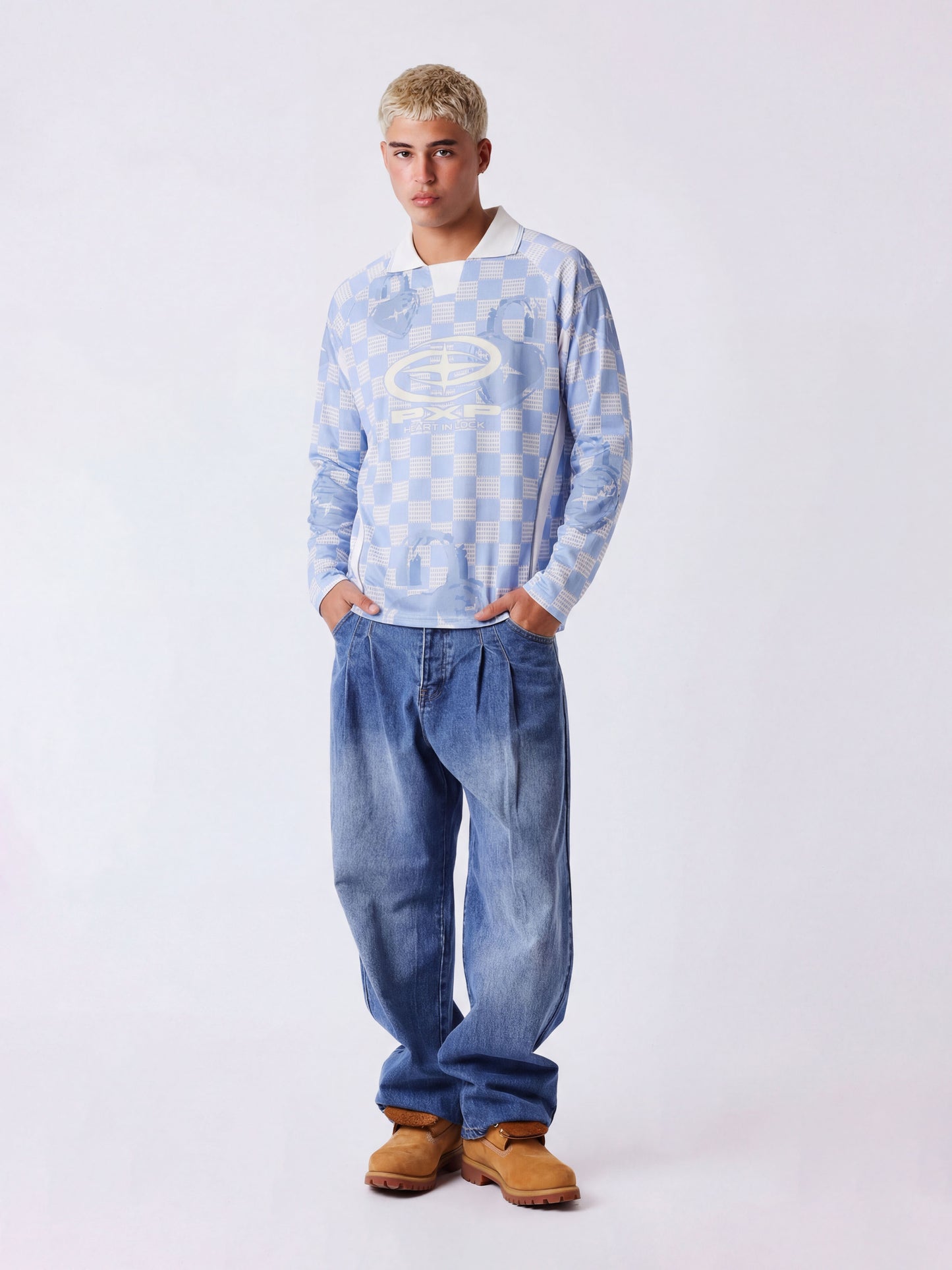 Maillot manches longues à col polo Love story