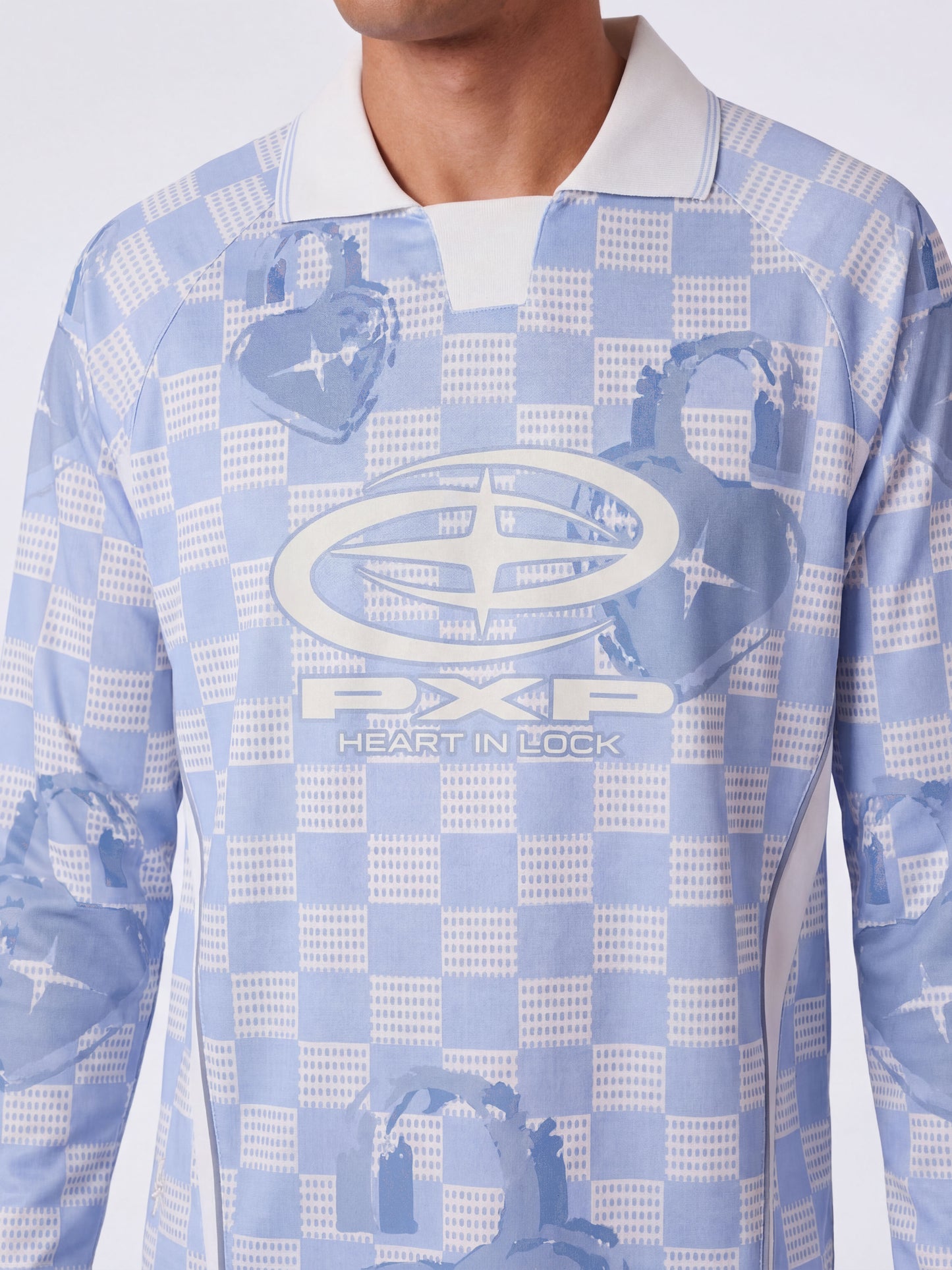 Maillot manches longues à col polo Love story