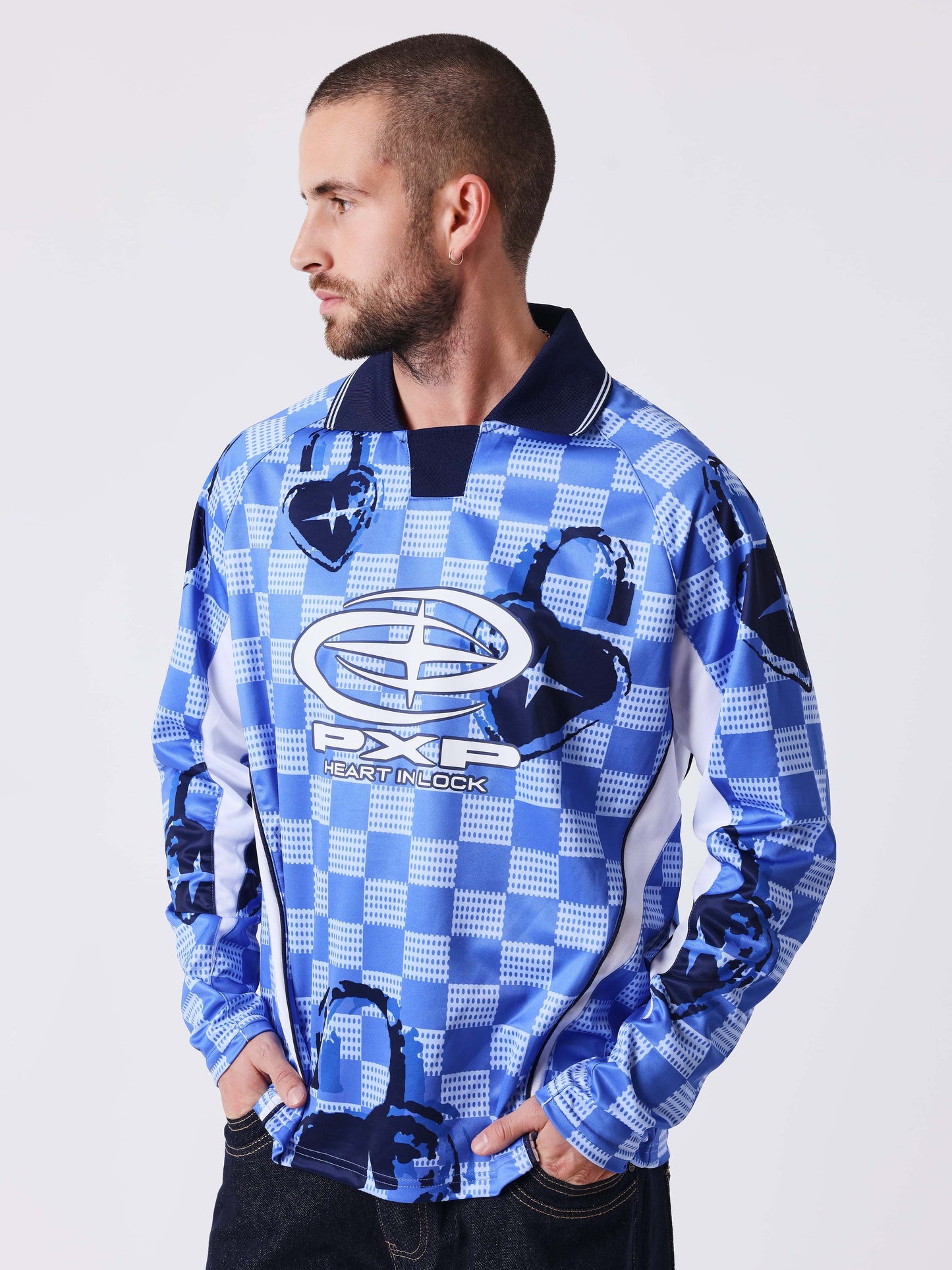 Long sleeve polo collar Love story shirt