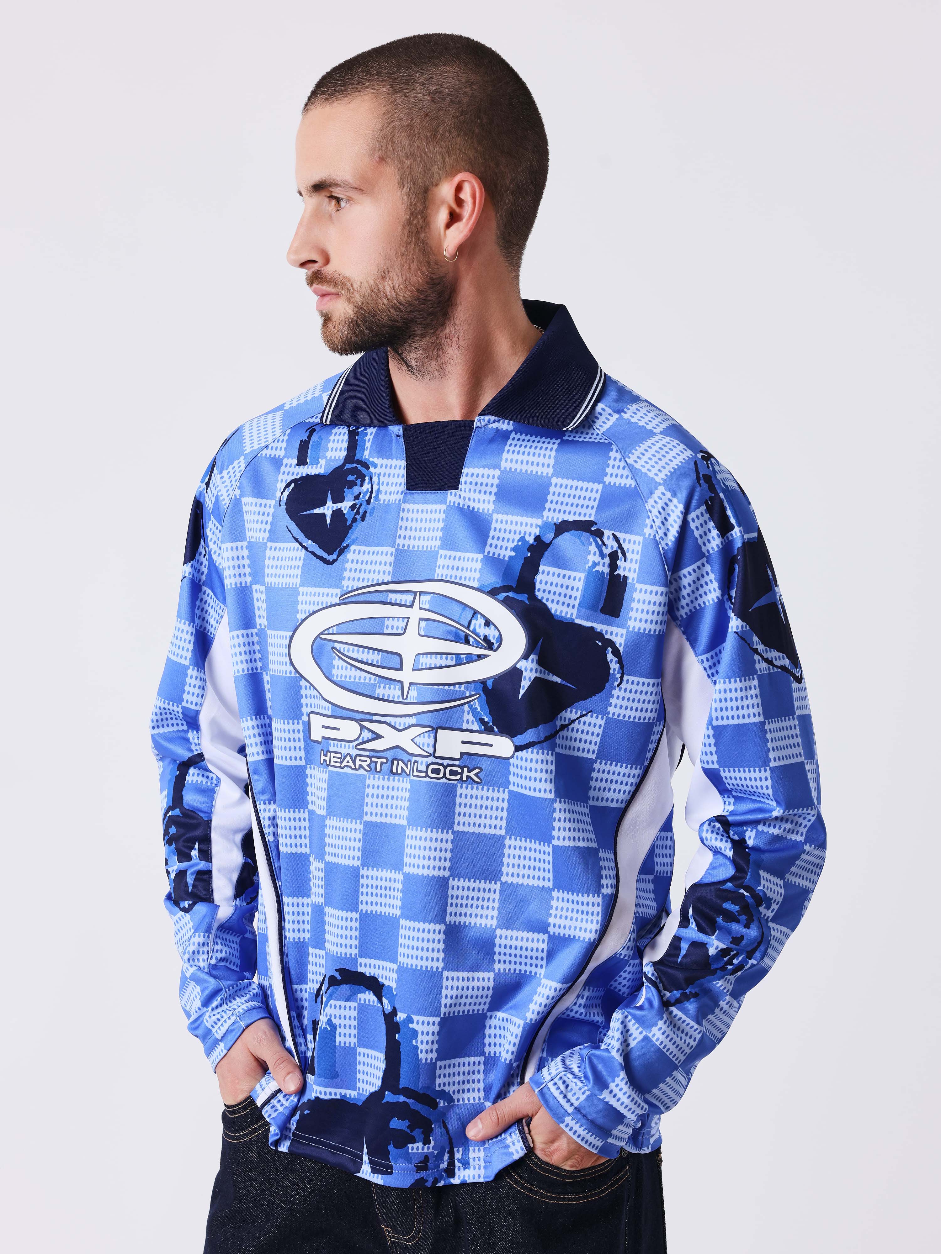 Maillot manches longues à col polo Love story