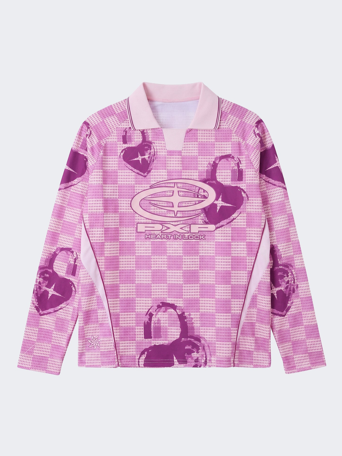 Maillot manches longues à col polo Love story