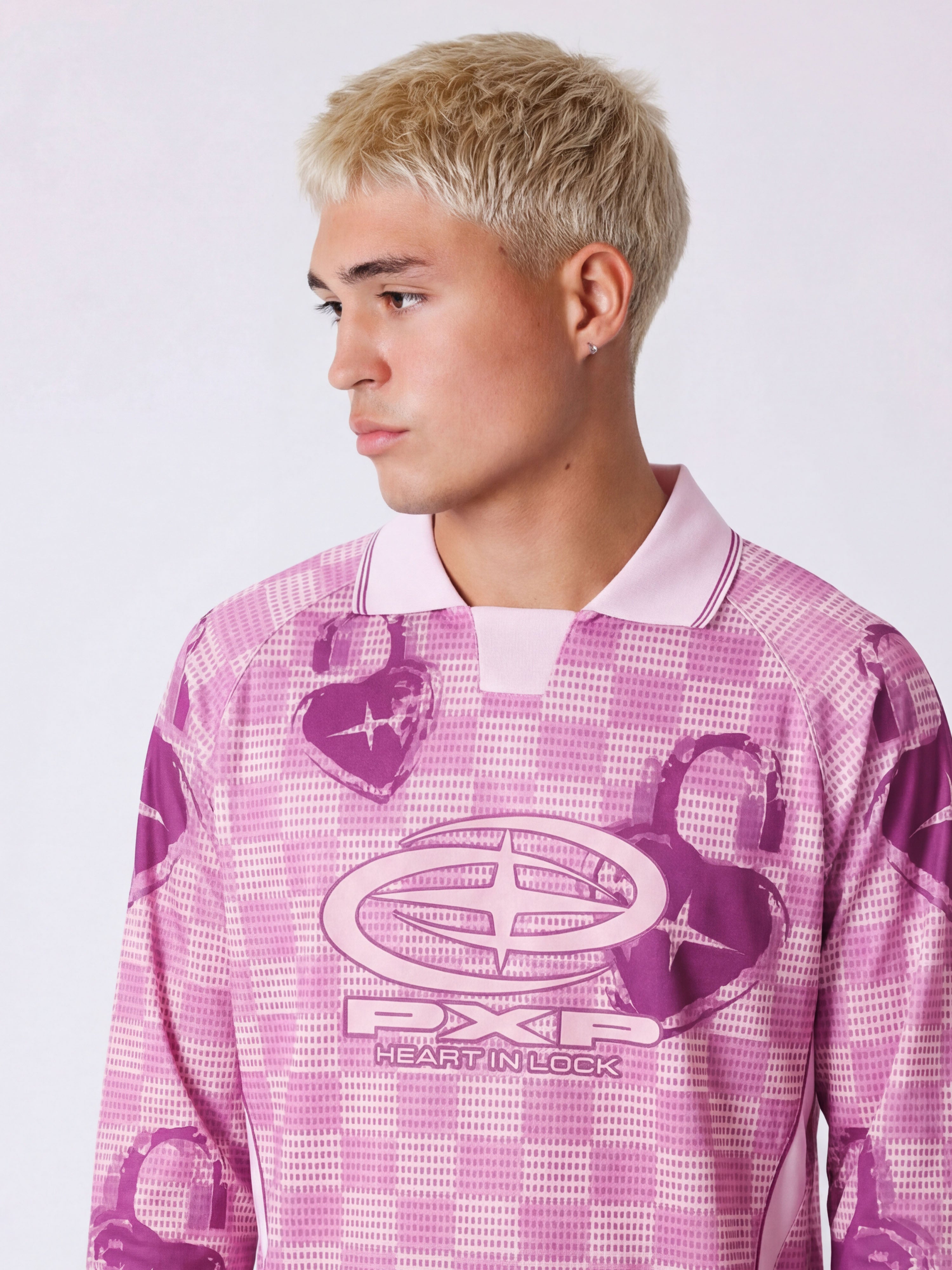 Maillot manches longues à col polo Love story-3