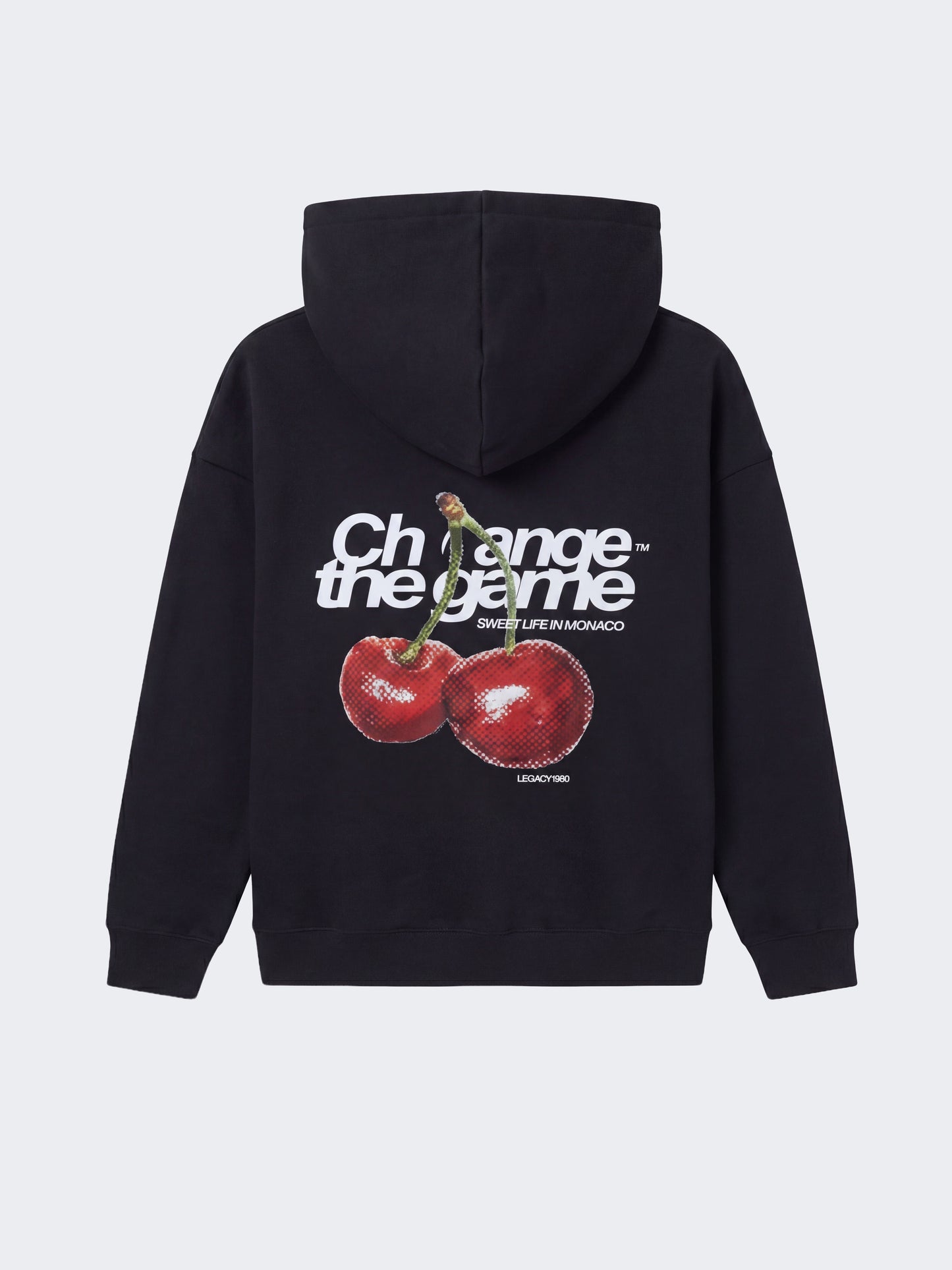 Sweat à capuche imprimé cerises