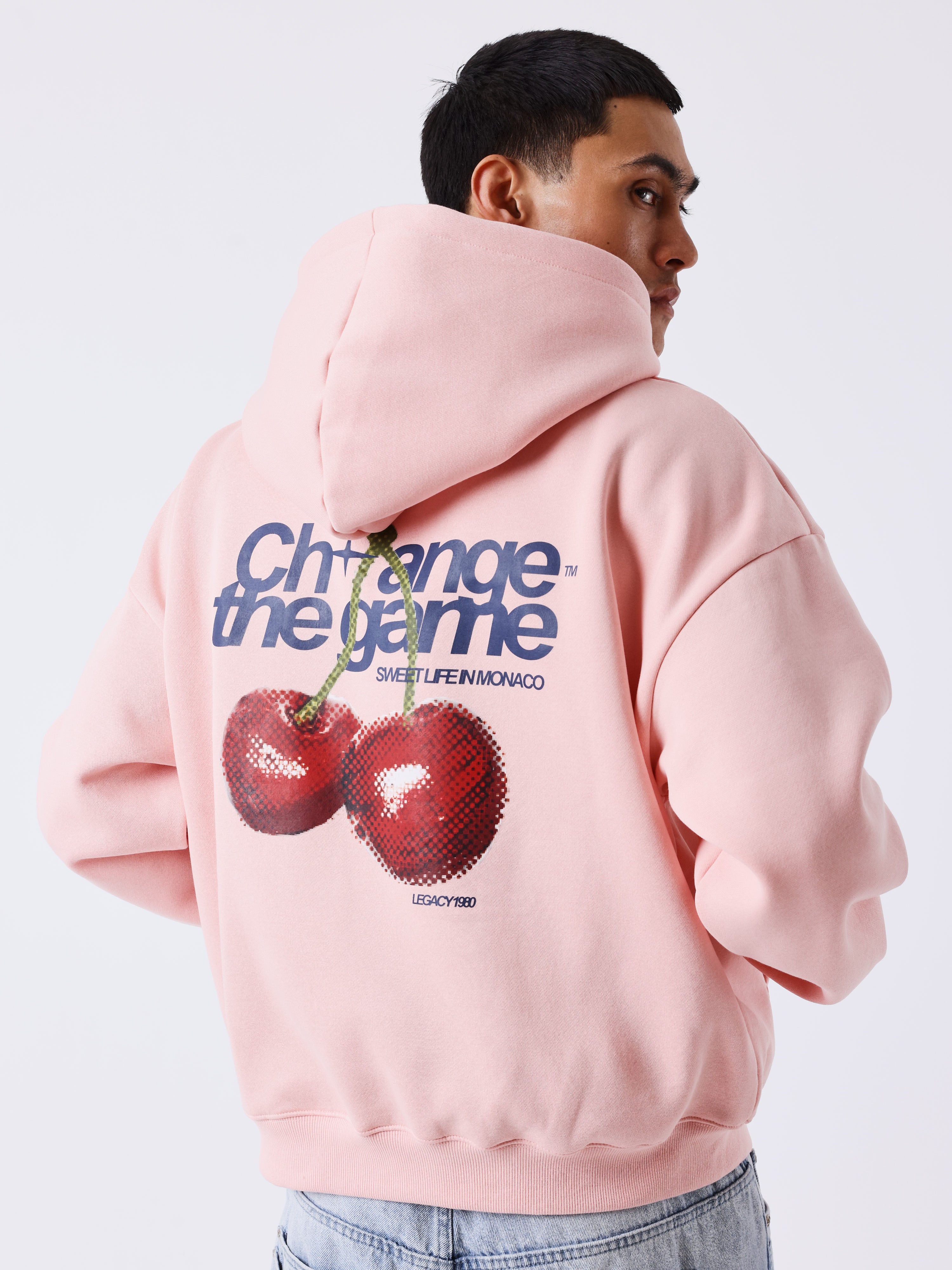 Sudadera con capucha estampada de cerezas-2