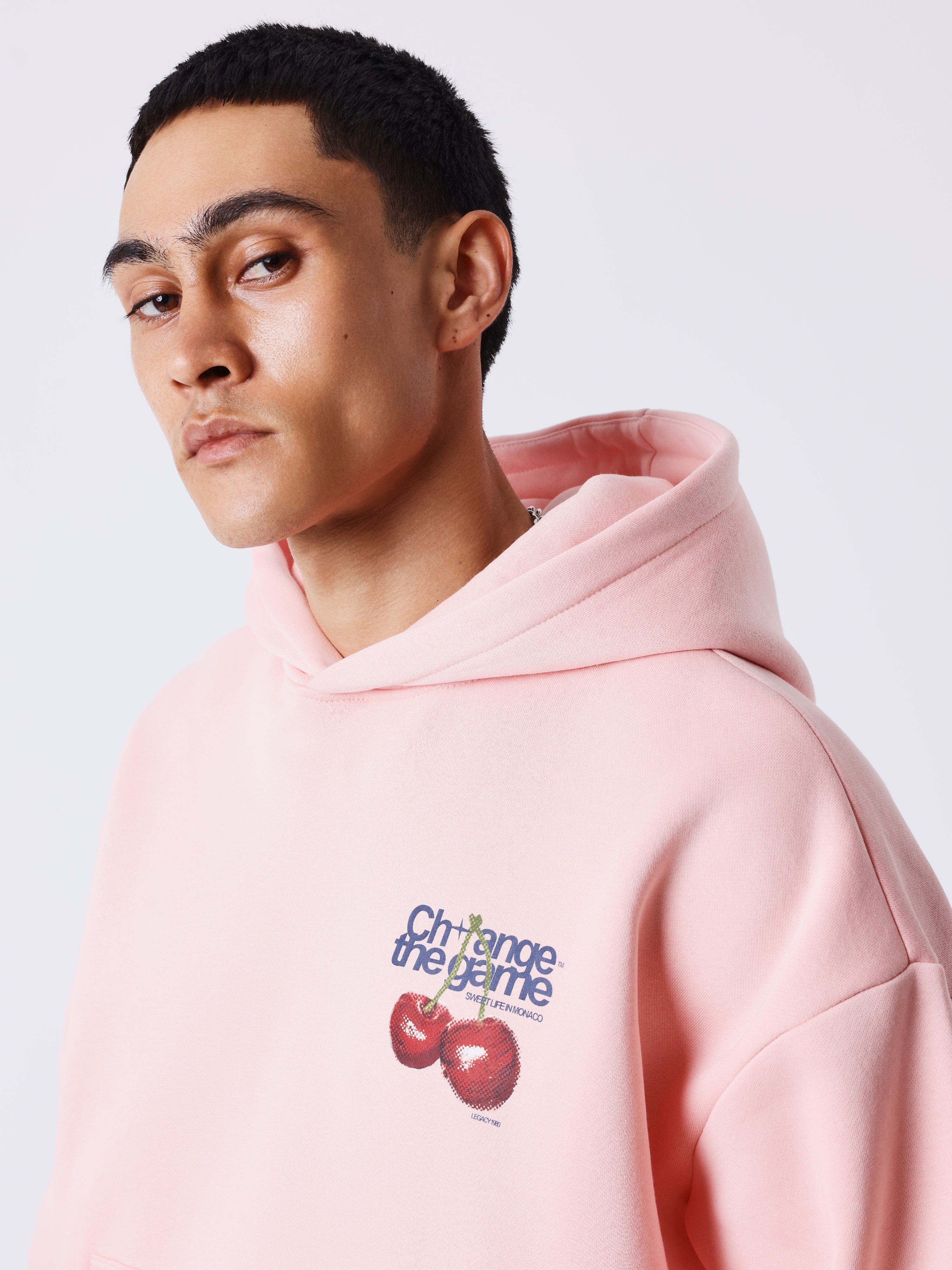 Sudadera con capucha estampada de cerezas-3