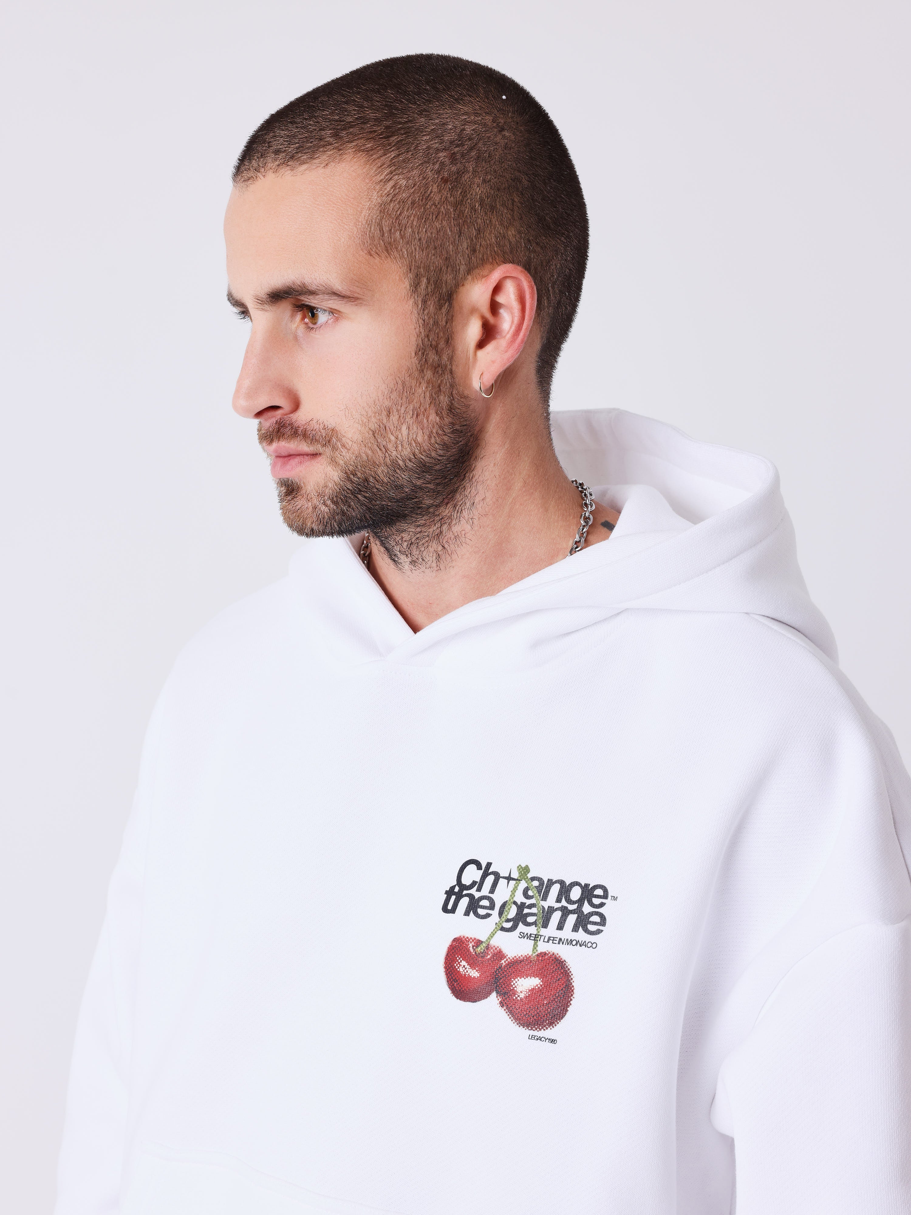 Sweat à capuche imprimé cerises-3