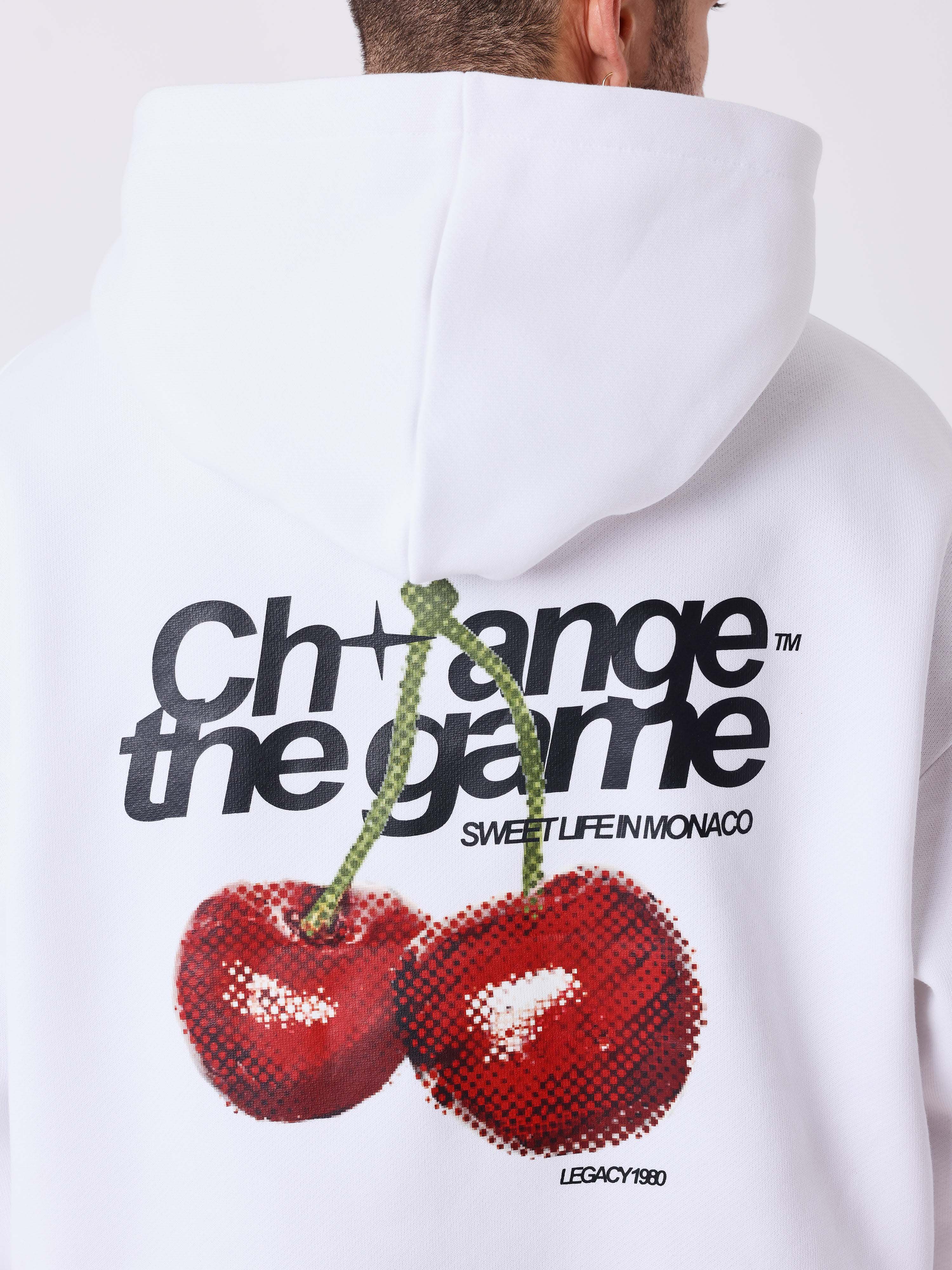 Sweat à capuche imprimé cerises-5