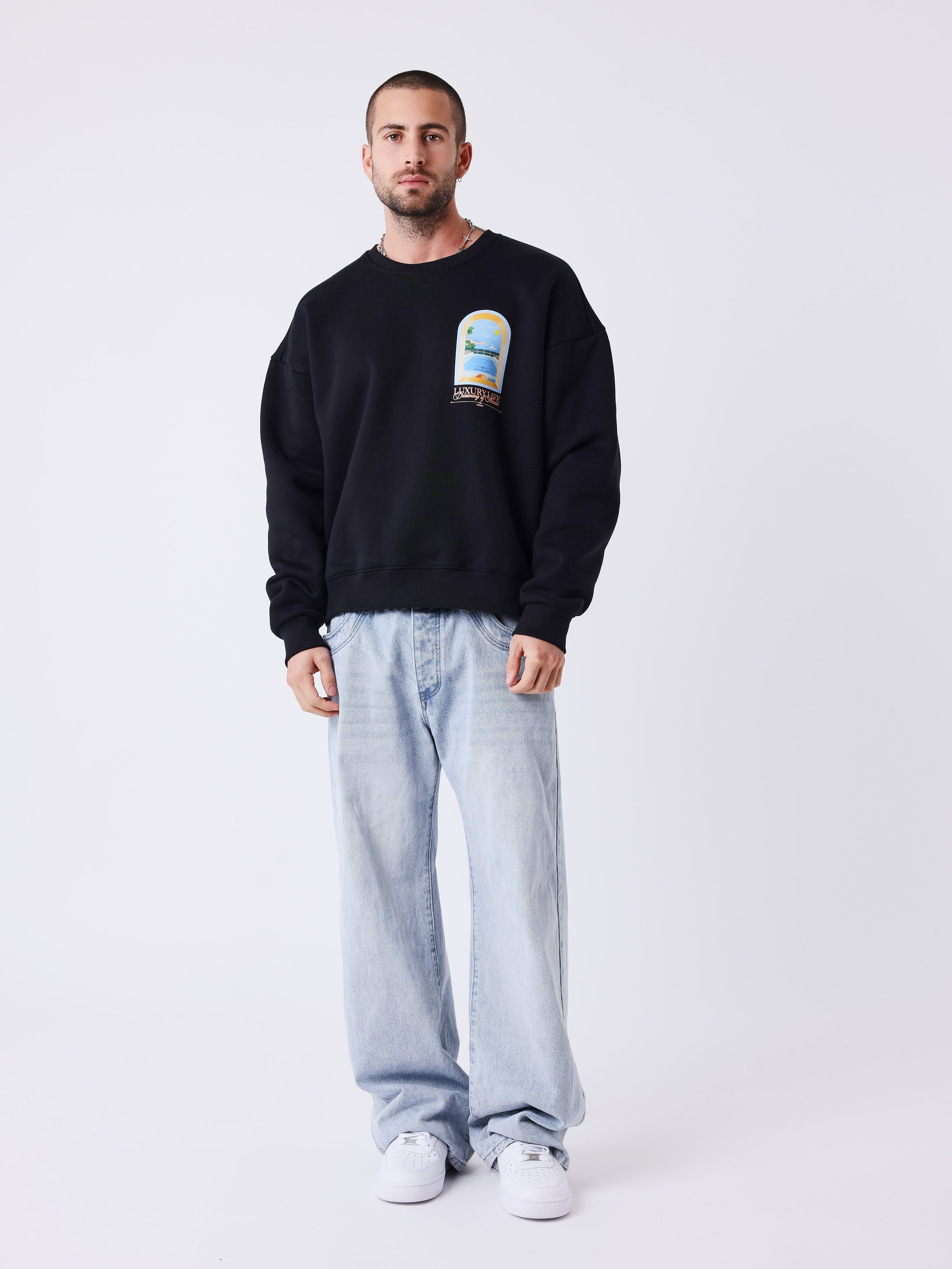 Sweat col rond Luxury Life-5