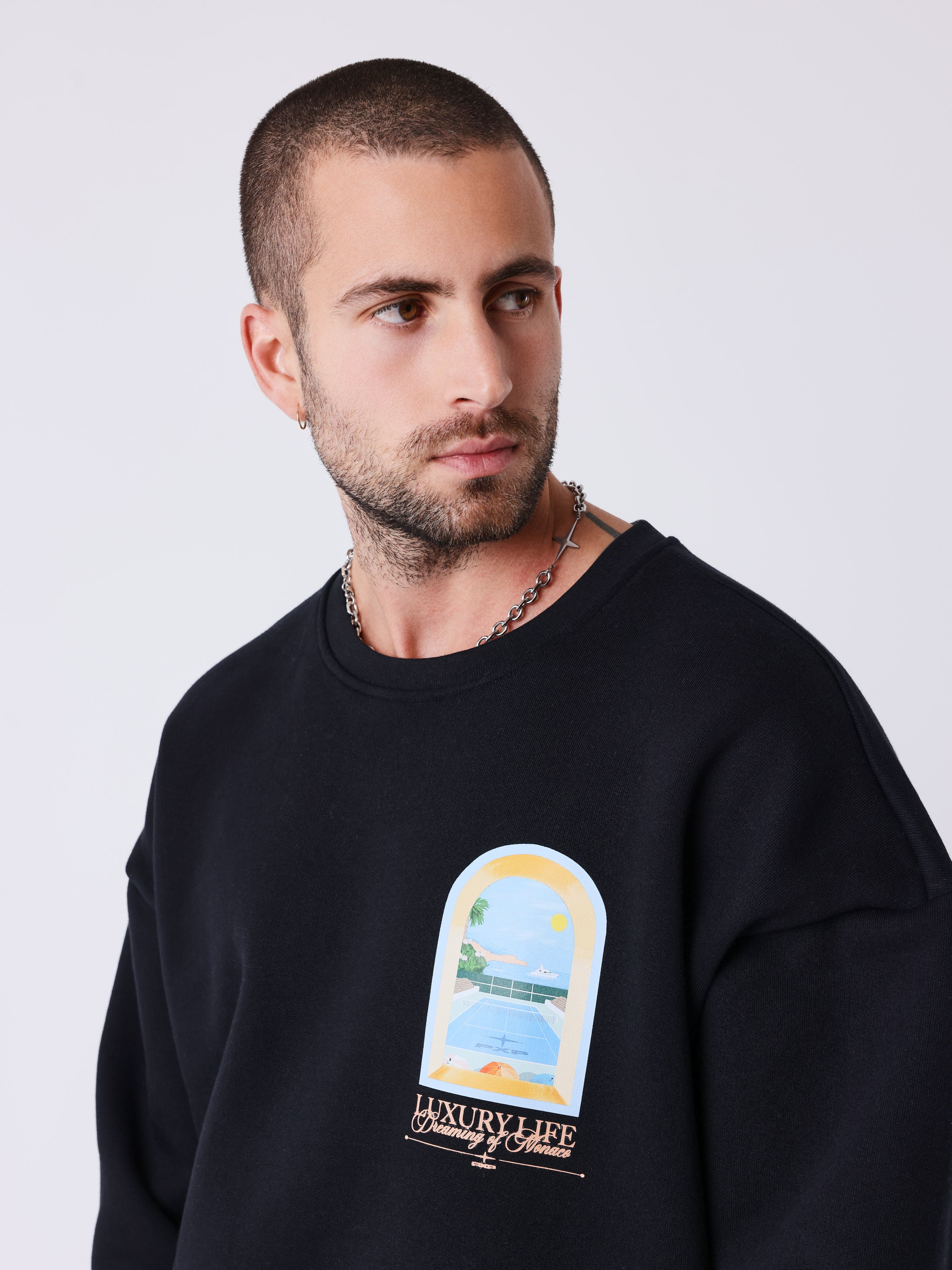 Sweat col rond Luxury Life-3