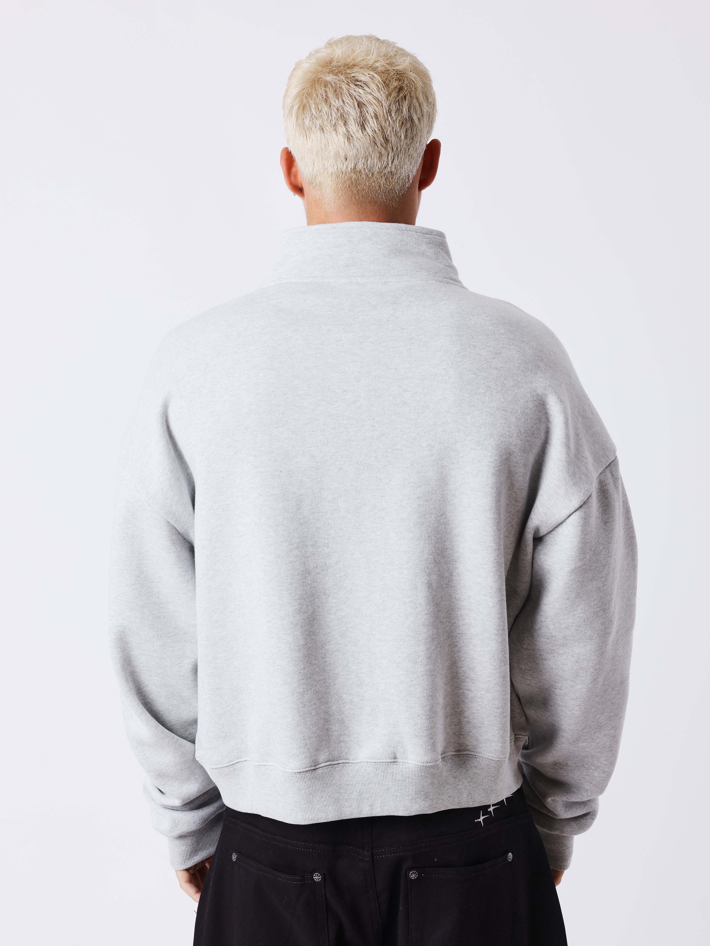 Reißverschluss-Sweatshirt mit Stehkragen Essentials-2