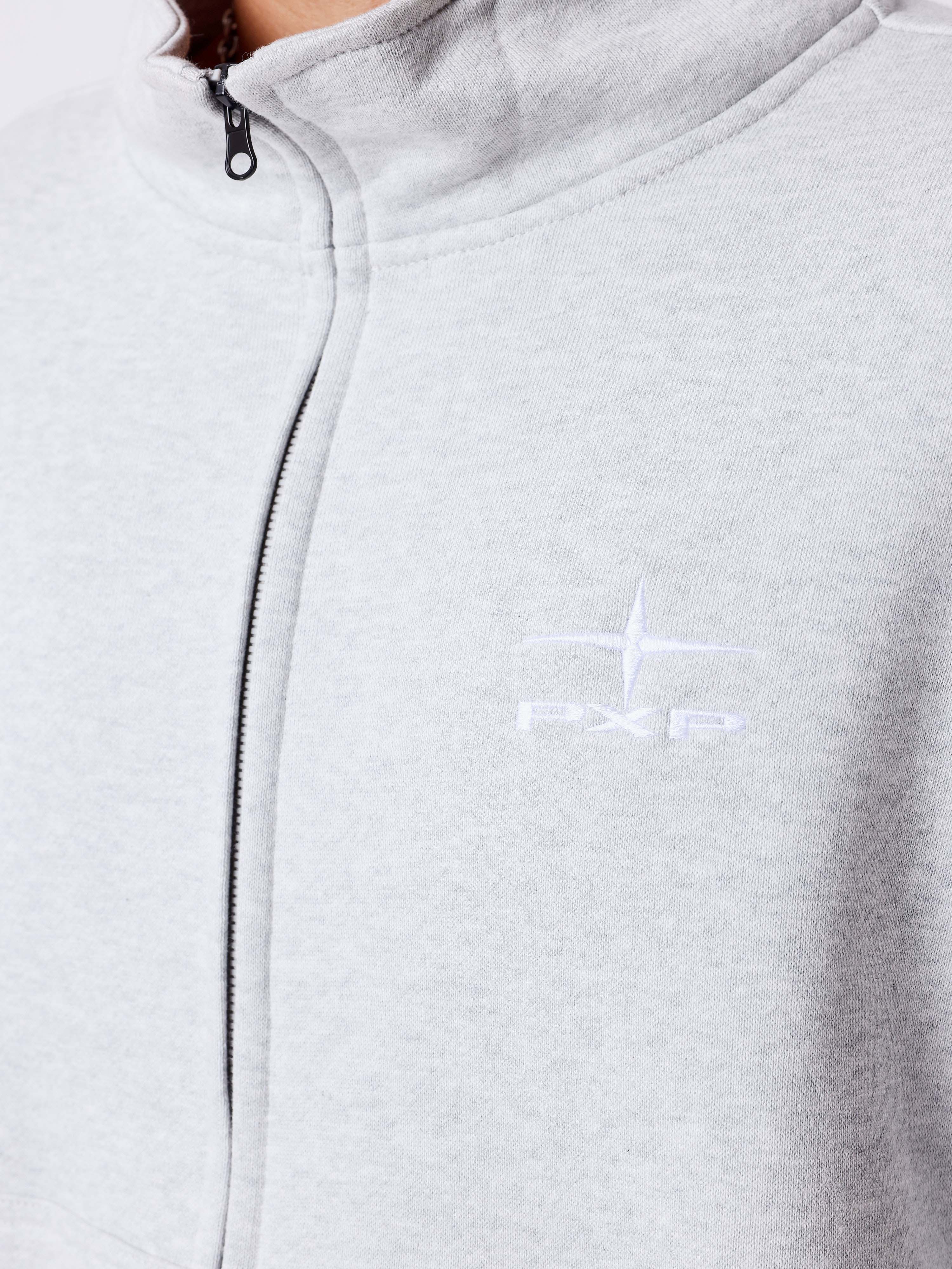 Reißverschluss-Sweatshirt mit Stehkragen Essentials-4