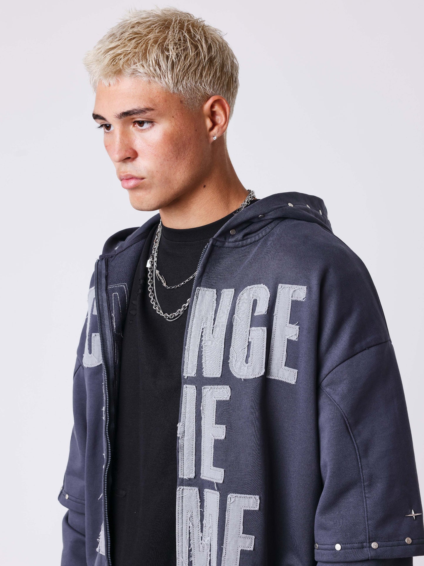 Felpa con cappuccio e zip