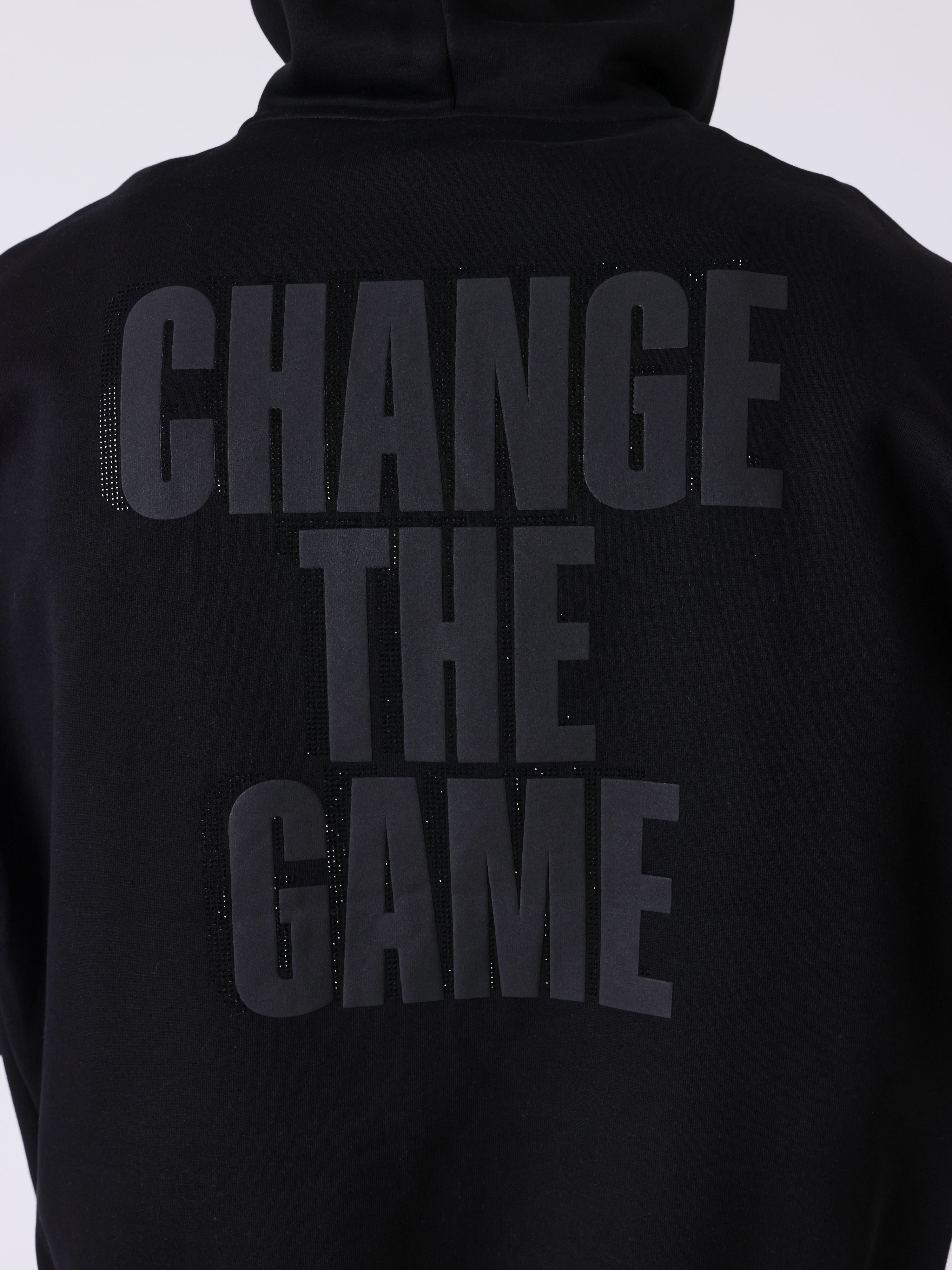 Zipped Hoodie with Rhinestones-6