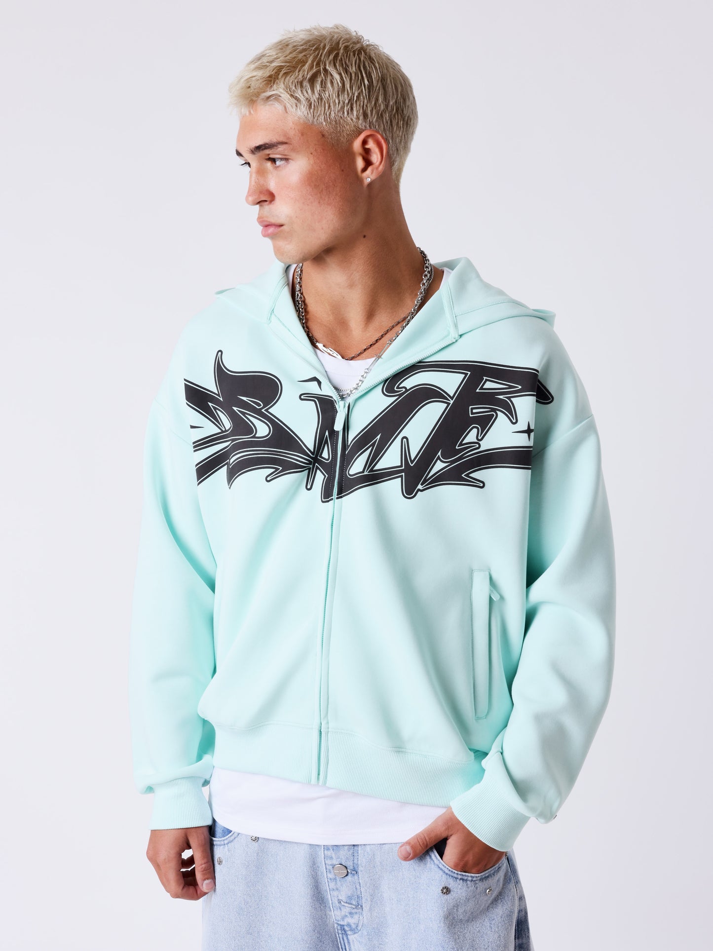 Reißverschluss Hoodie Flare