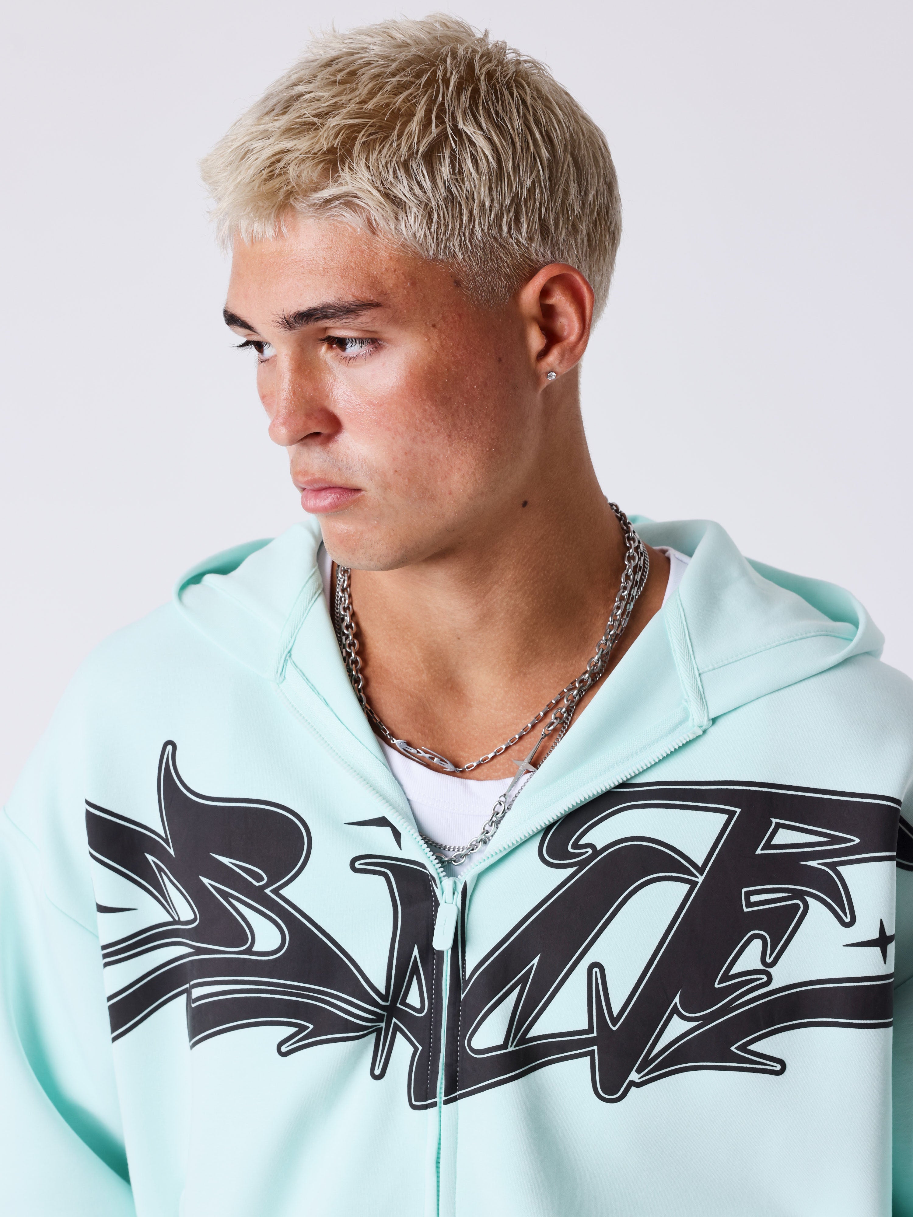 Reißverschluss Hoodie Flare-2