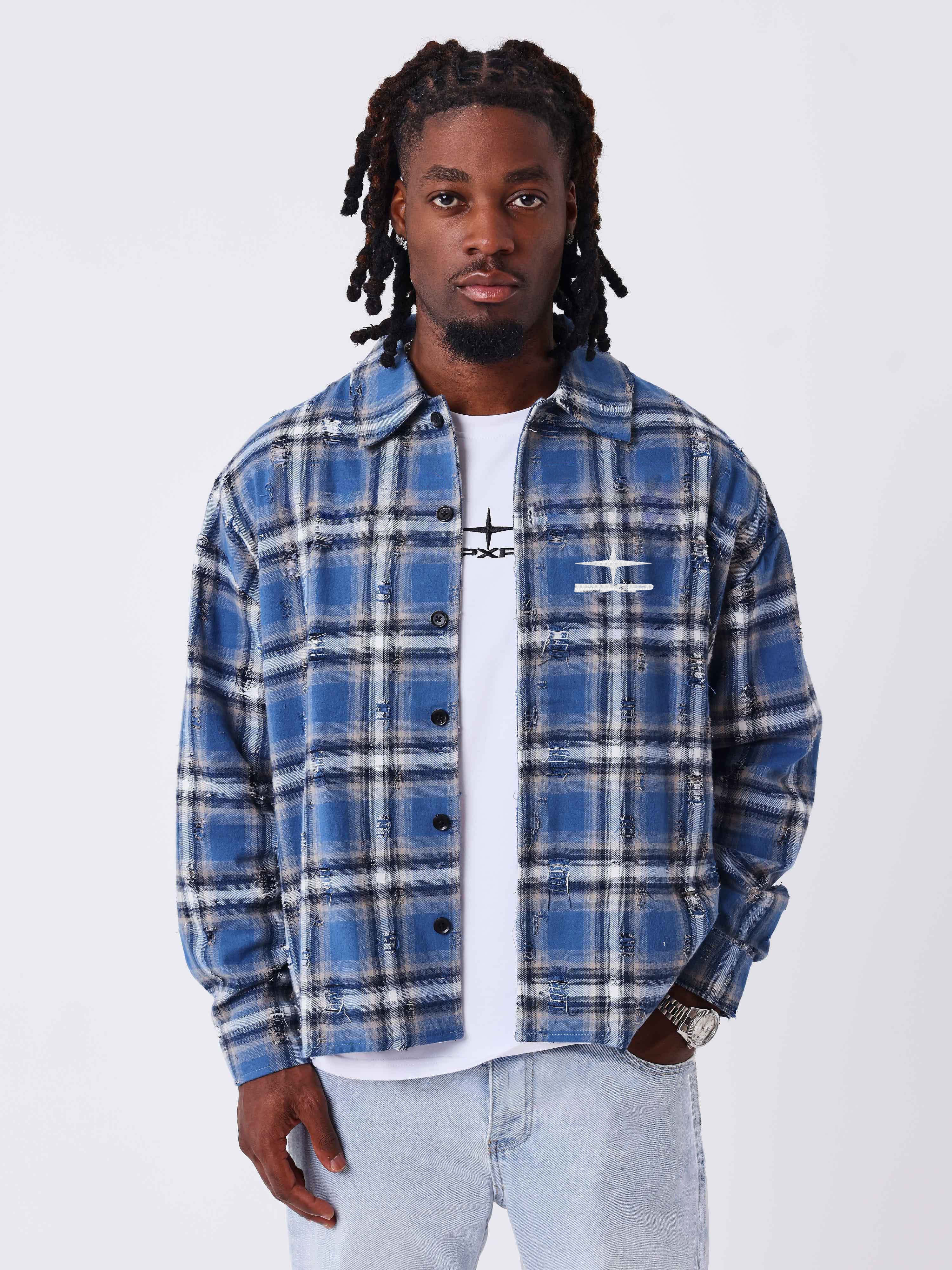 Camisa de manga larga a cuadros-1