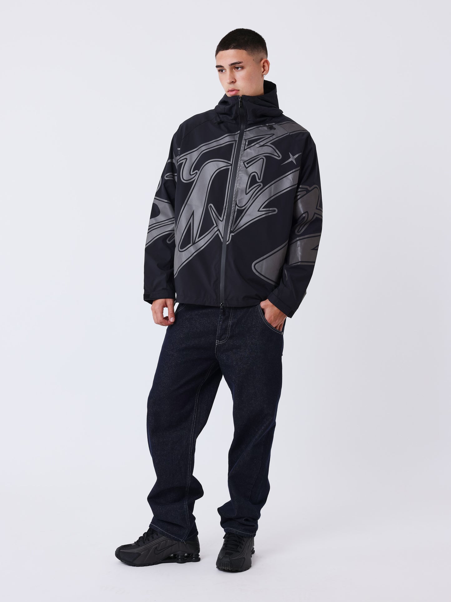 Windjacke mit Tag-Print