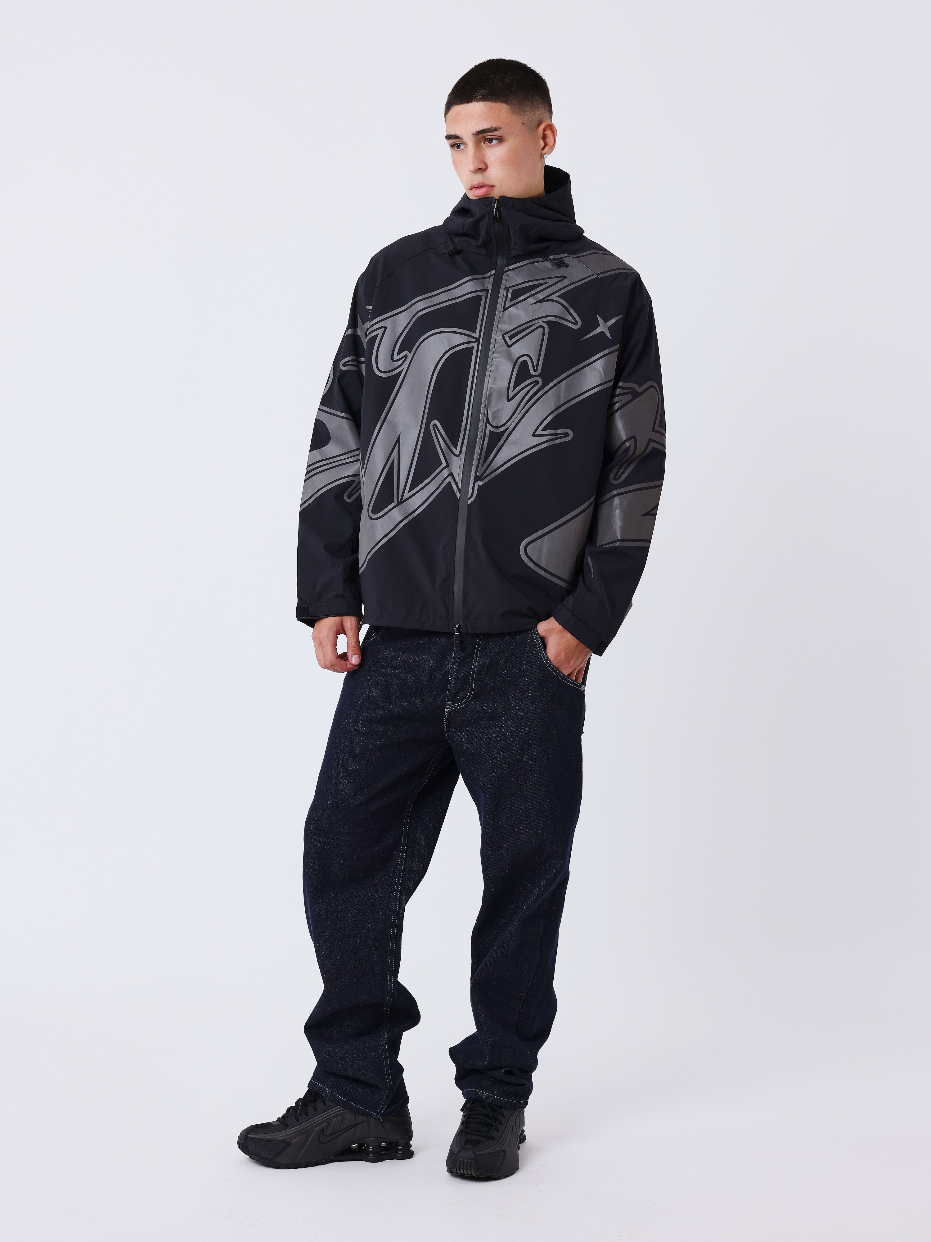 Windjacke mit Tag-Print-5