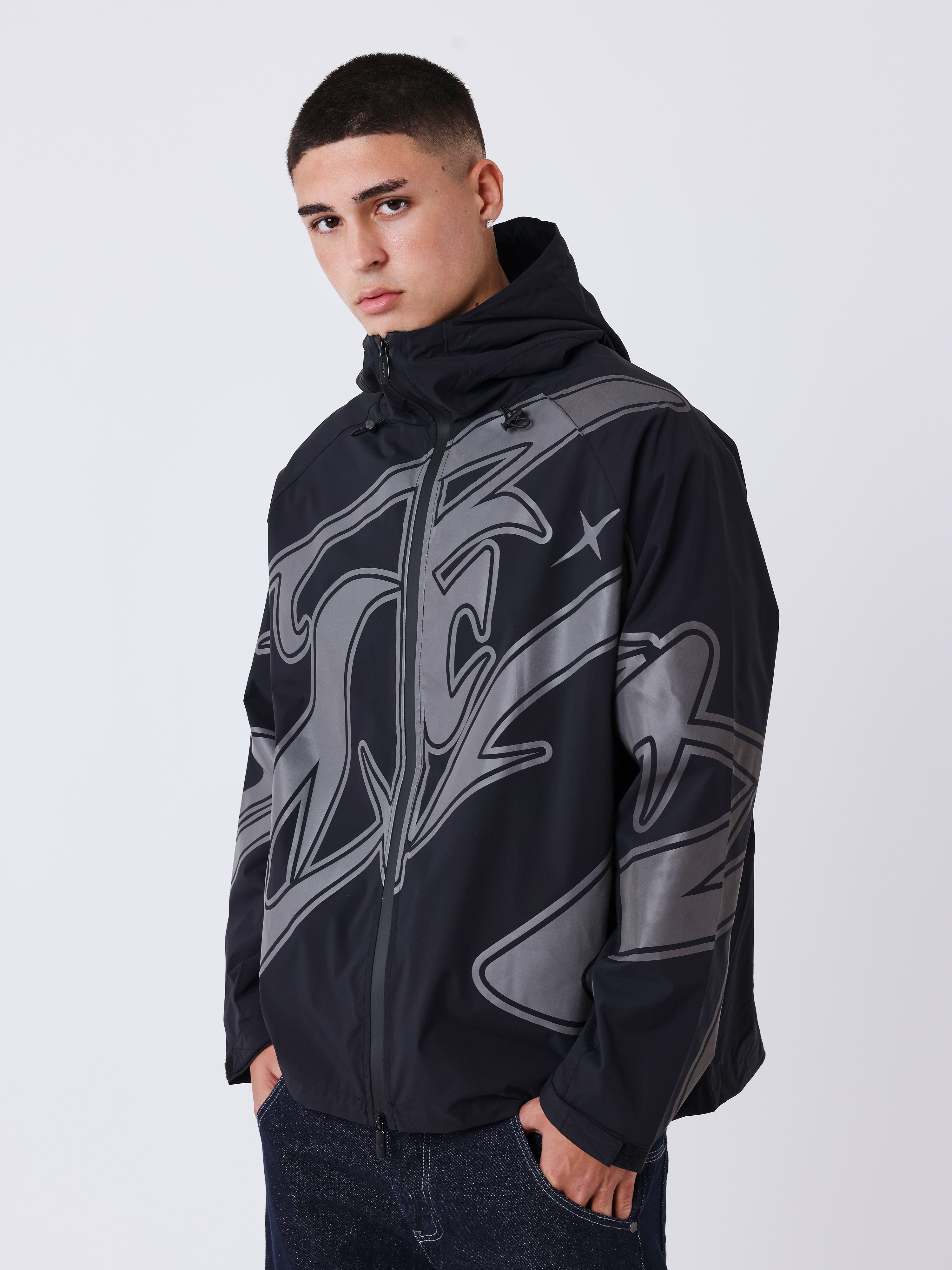 Windjacke mit Tag-Print-1