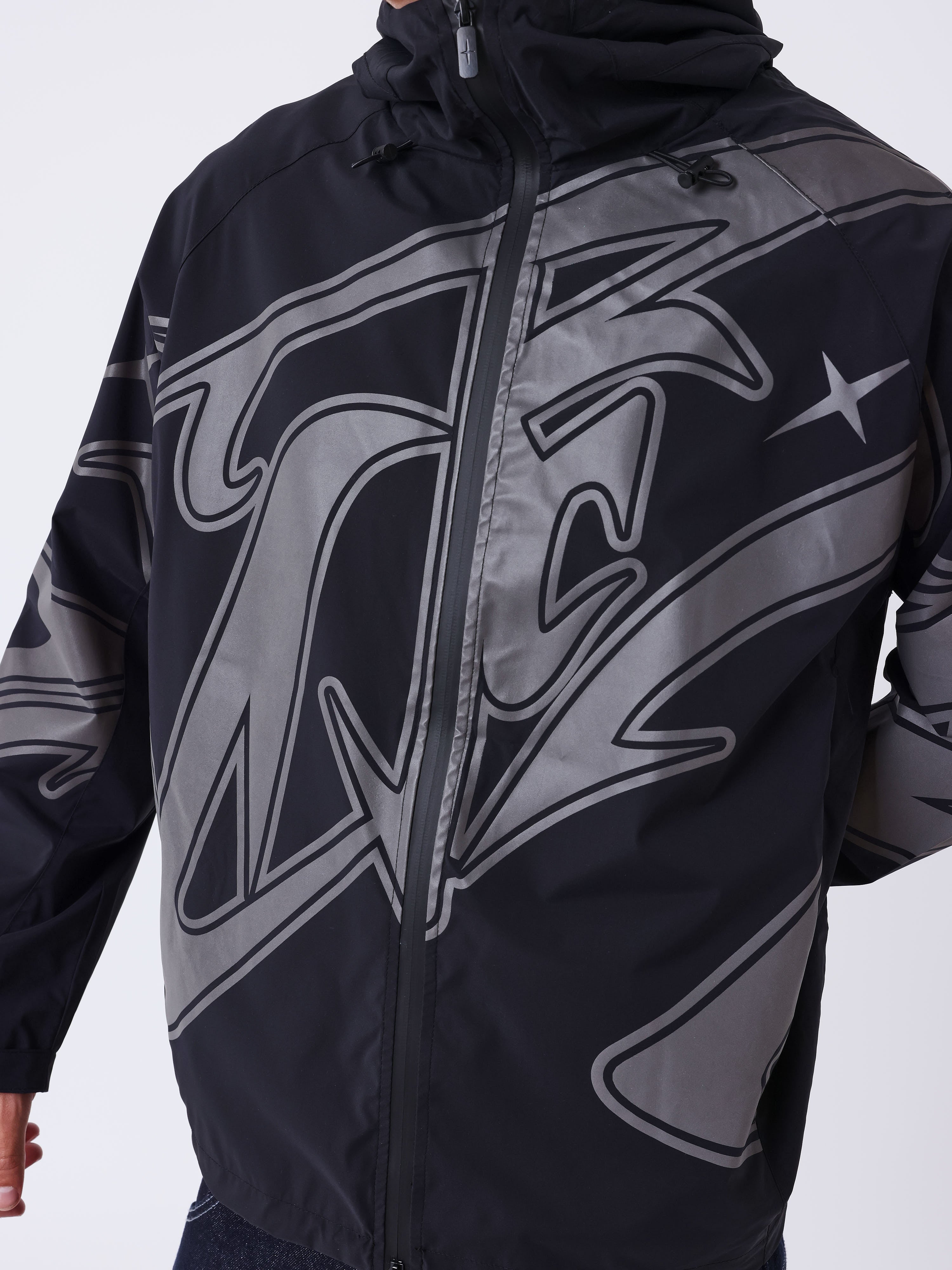 Windjacke mit Tag-Print-4