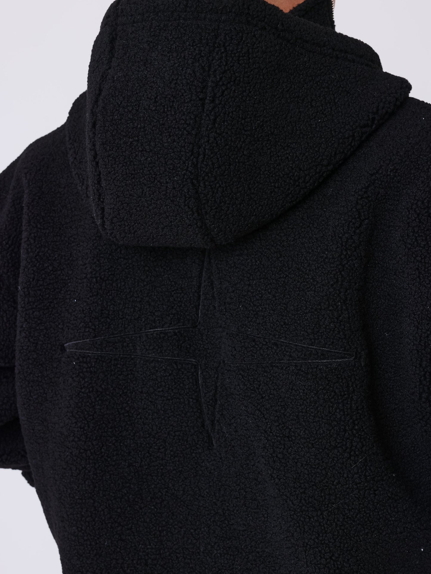 Veste zippée en sherpa à double capuche Mountain